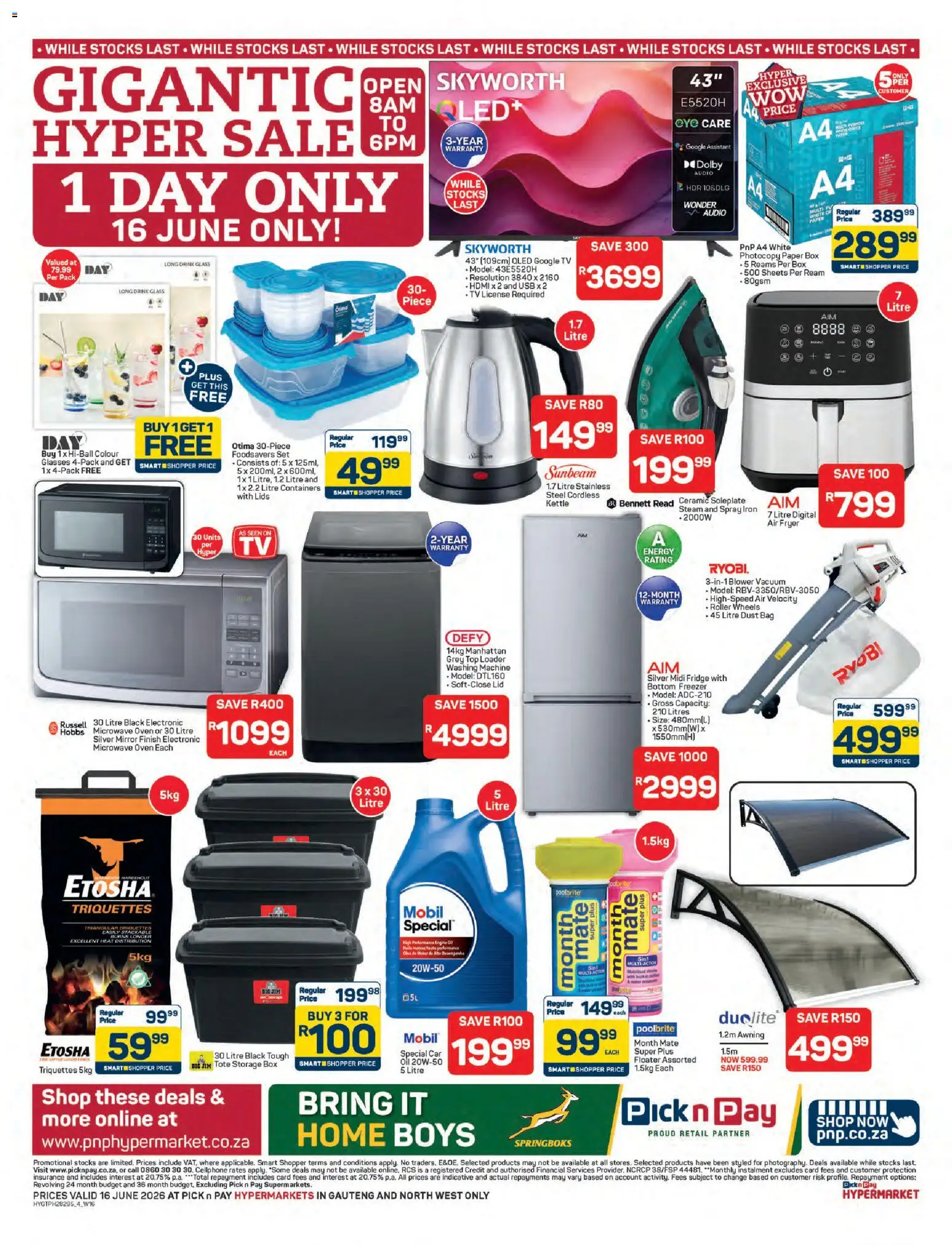 New Pick n Pay catalogue – valid from 16.06.2026 | Page: 4 | Products: Bag, Oven, Fryer, Box