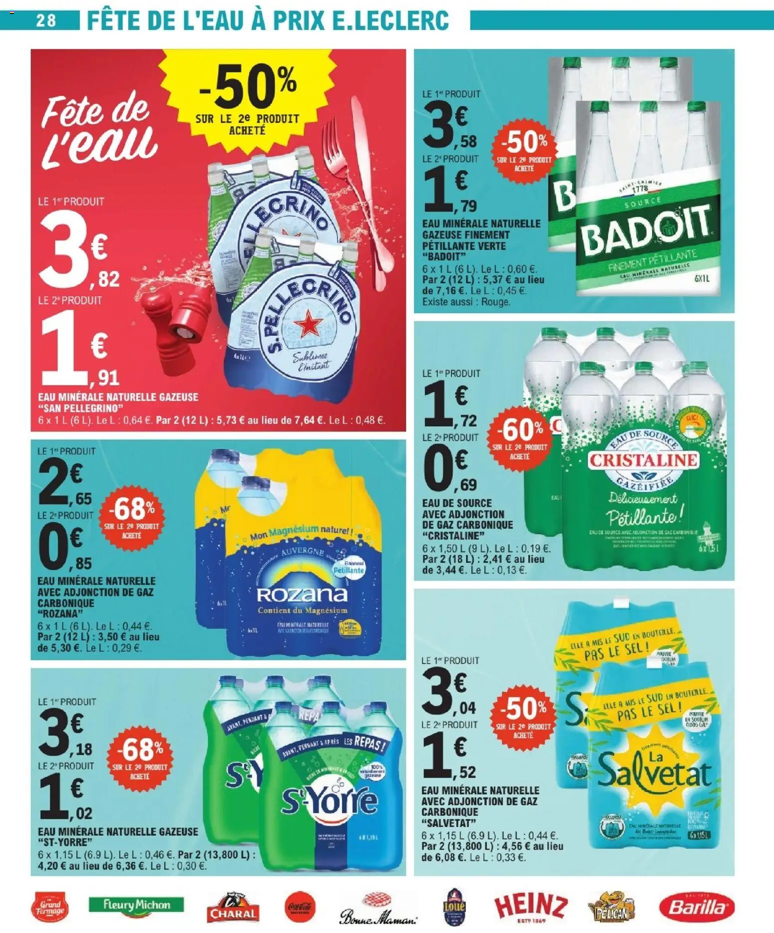 {H1} | Page: 28 | Produits: Eau minérale, Badoit, Eau minérale naturelle, Eau de source