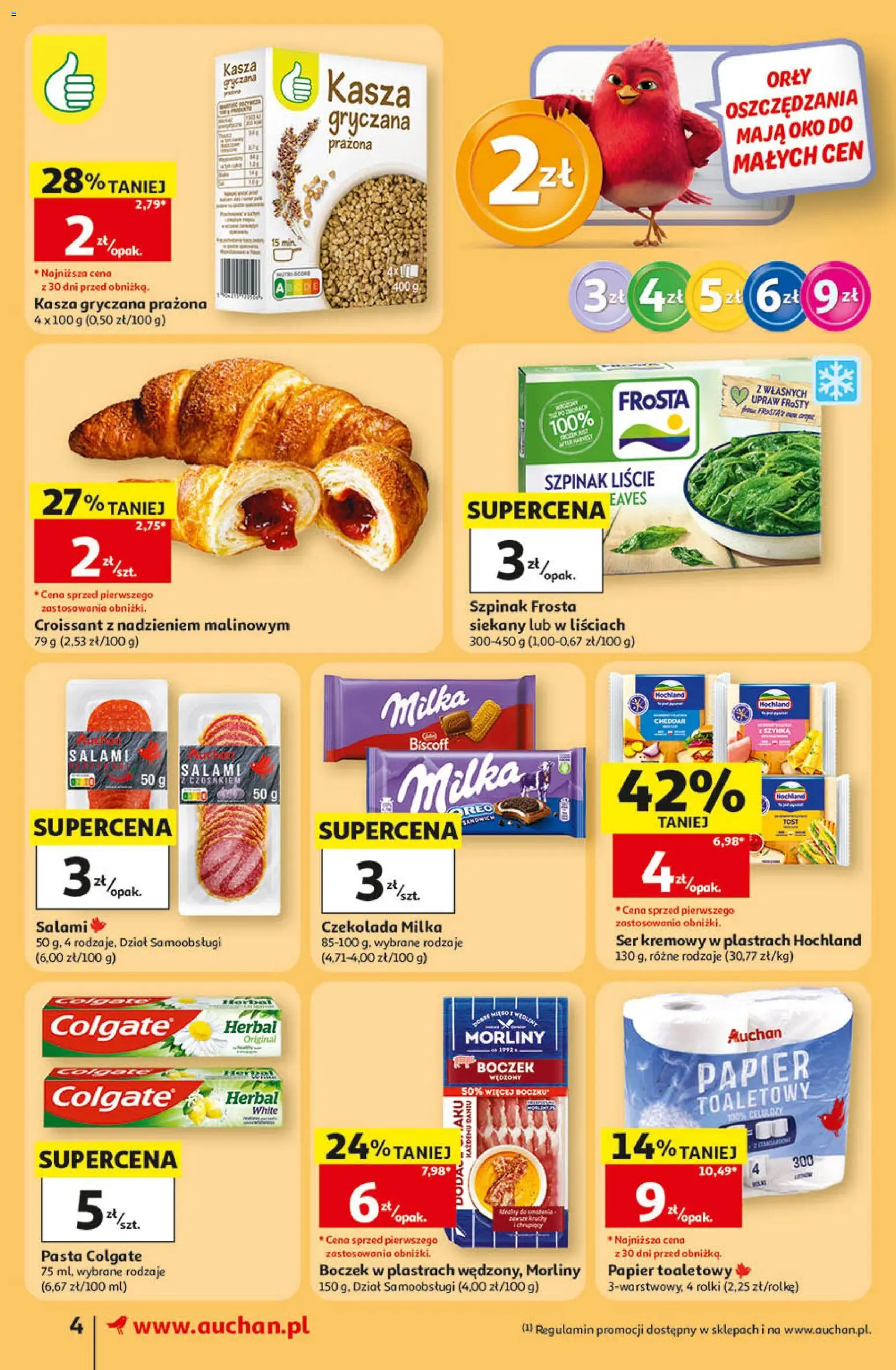Auchan gazetka od 17.09.2026 | Strona: 4 | Produkty: Kasza, Rolki, Sandwich, Milka