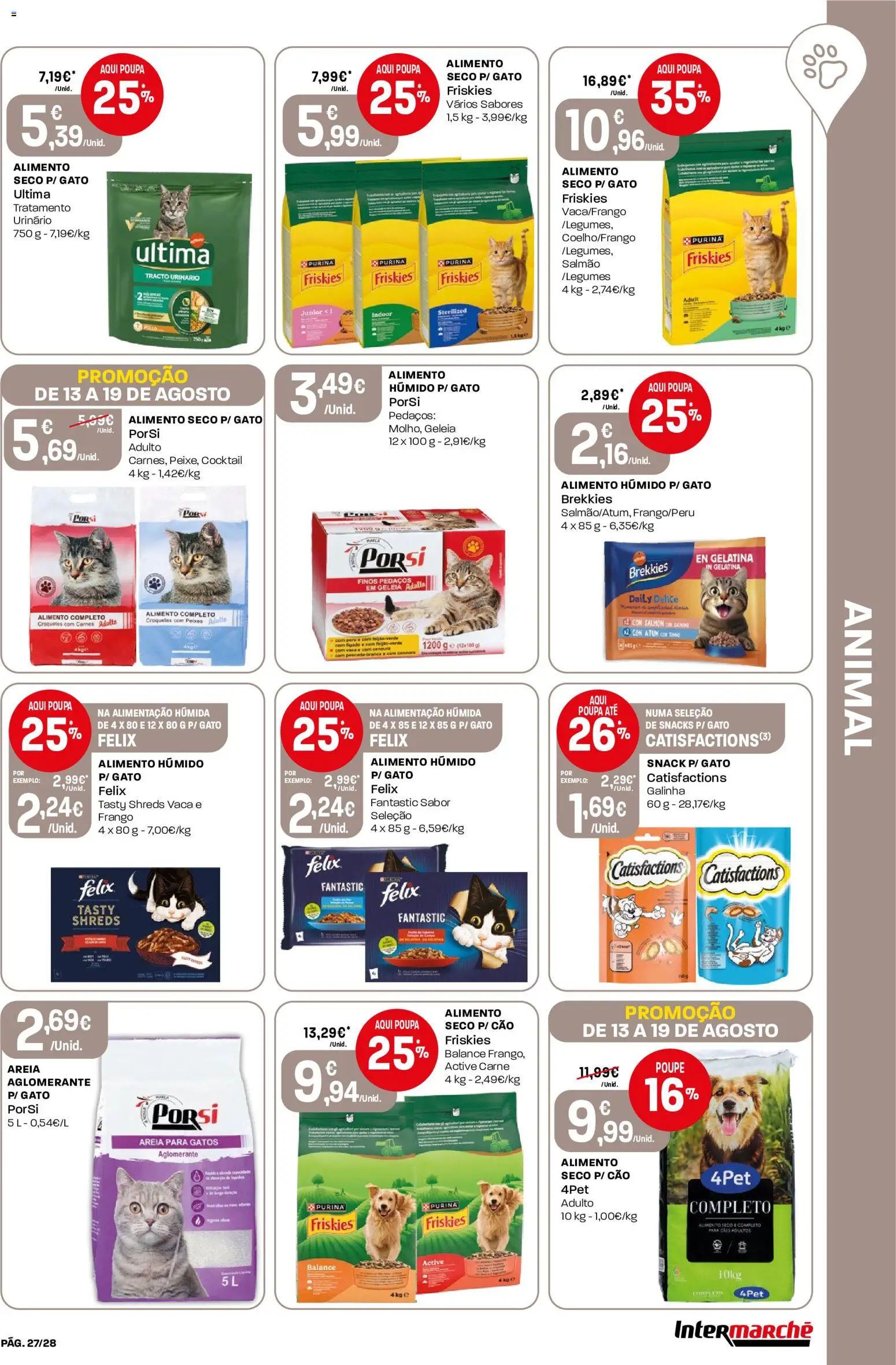 Intermarché Folheto Contact │ válido de 13/08/2026 | Página: 27 | Produtos: Geleia, Snacks, Carne, Areia para gatos