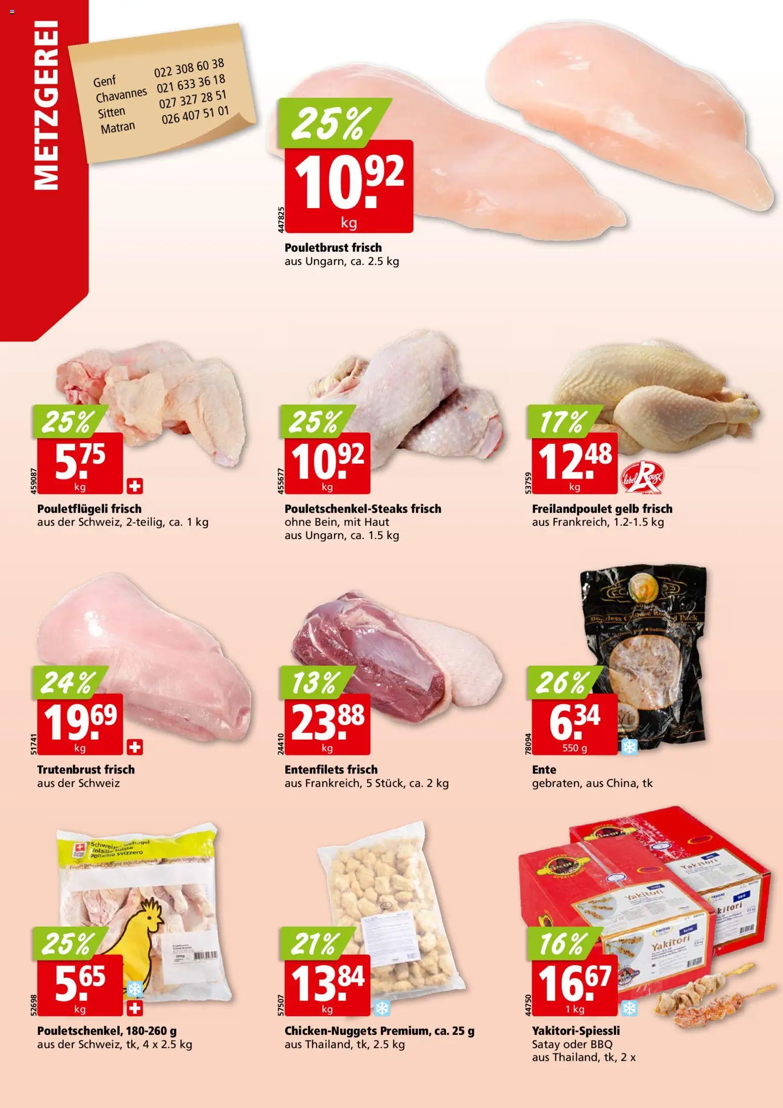 Aligro aktionen Chavannes, Matran, Genf, Sitten – gültig ab 20.07.2026 | Seite: 6 | Produkte: Pouletbrust