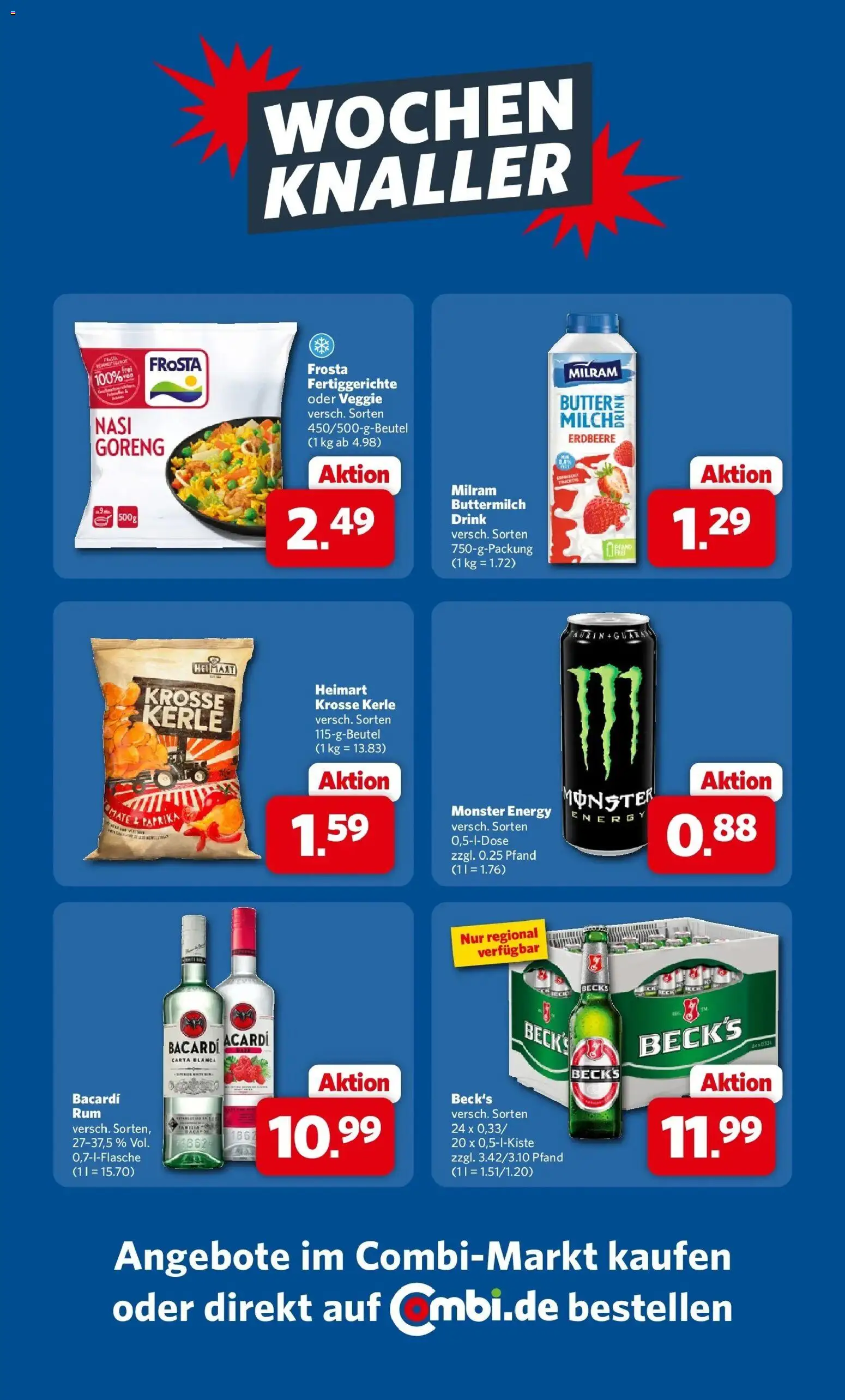 Combi Prospekt Celle (ab 10.08.2026) zum Blättern | Seite: 31 | Produkte: Energy, Butter, Frosta, Monster