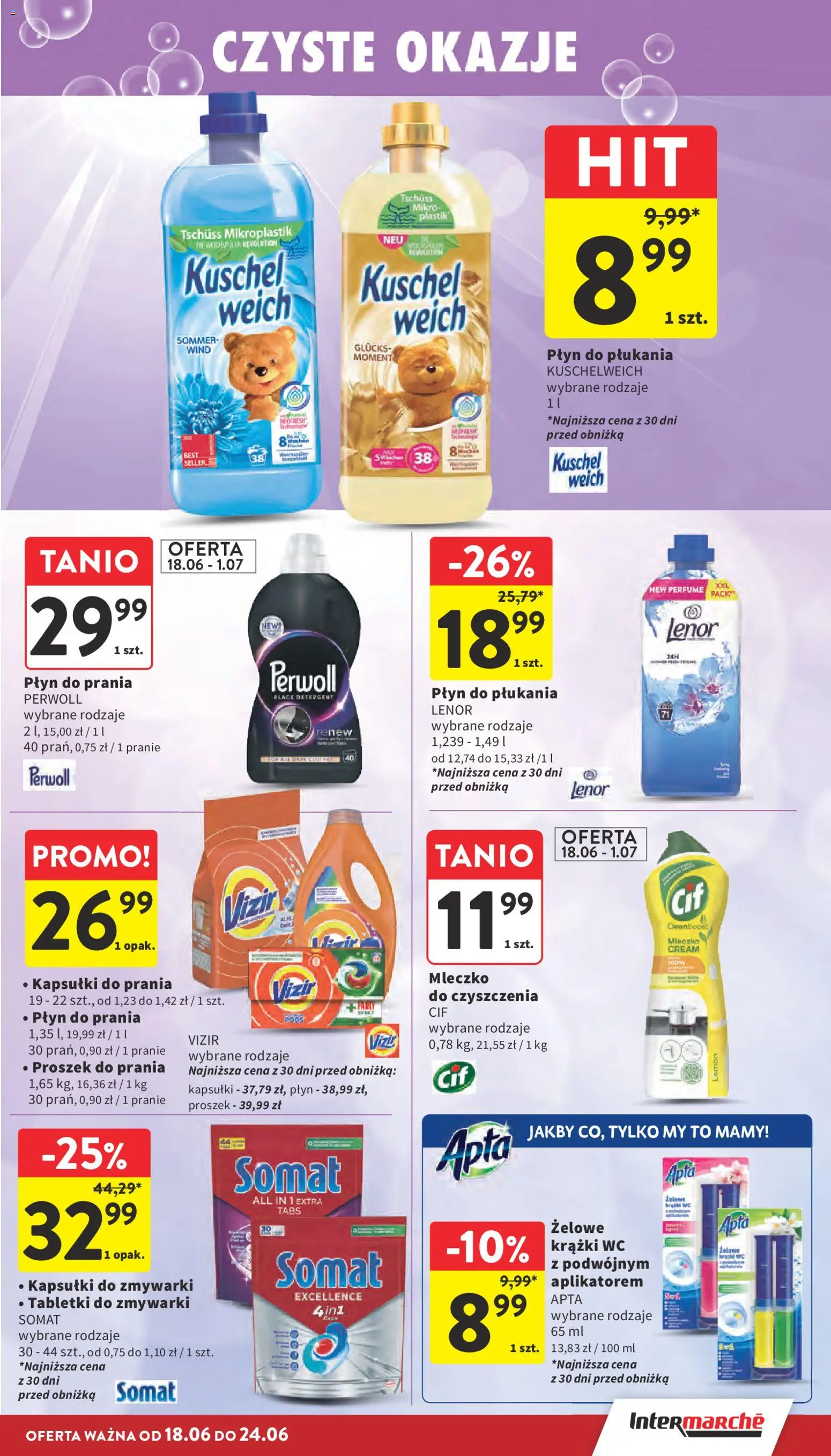Intermarche gazetka od 18.06.2026 | Strona: 35 | Produkty: Płyn do prania Perwoll, Proszek do prania, Kapsułki do zmywarki, Tabletki do zmywarki