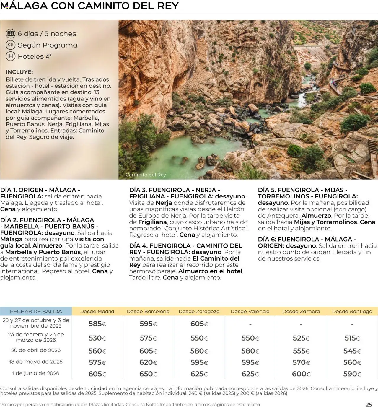 Viajes El Corte Inglés - Club de Vacaciones - Vacaciones Económicas Personalizado │ válido desde el 01/09/2025 | Página: 25 | Productos: Vino, Agua