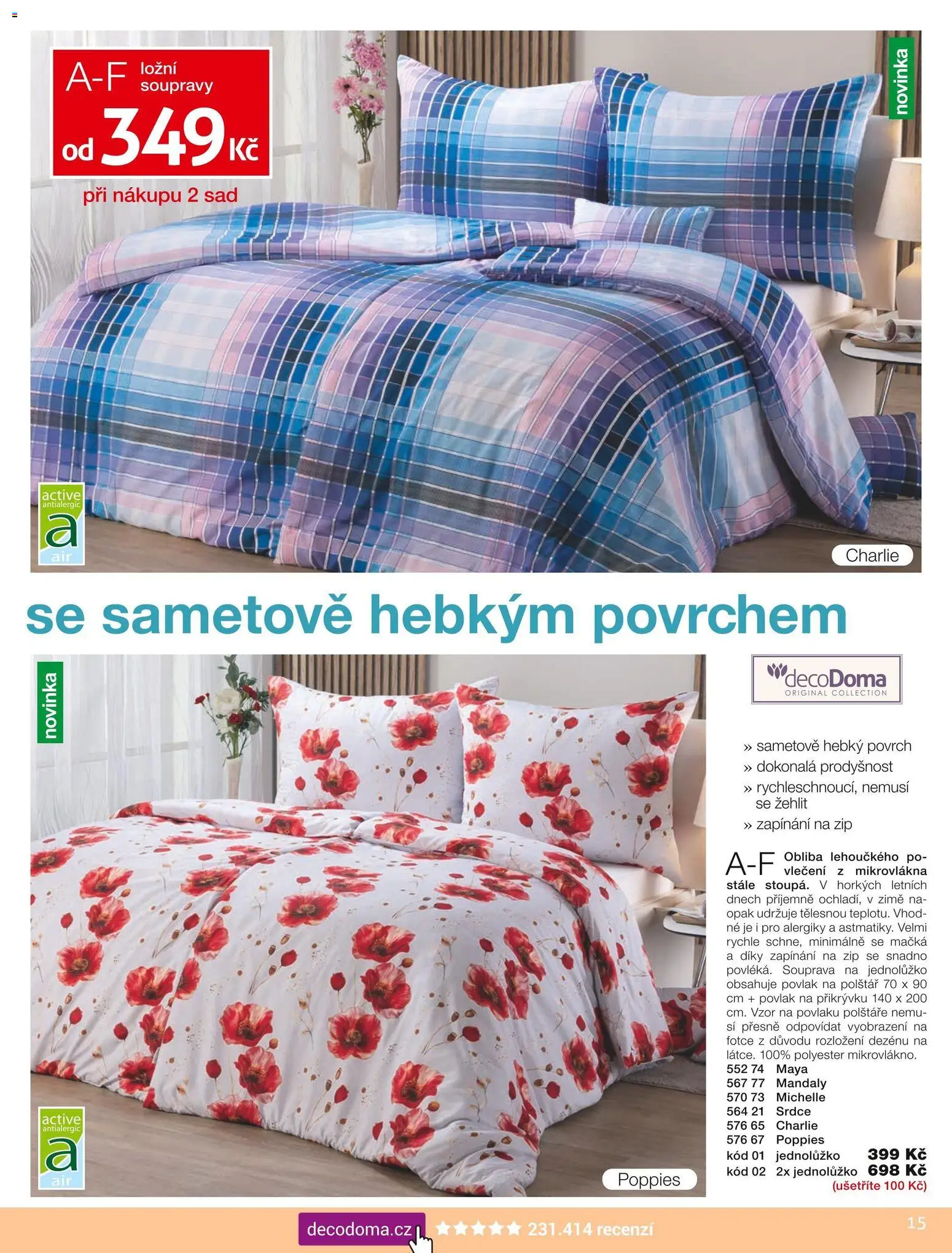 Decodoma katalog Podzim 2026 od 01.09.2026 | Strana: 15 | Produkty: Polštáře, Povlak na polštář, Polštář