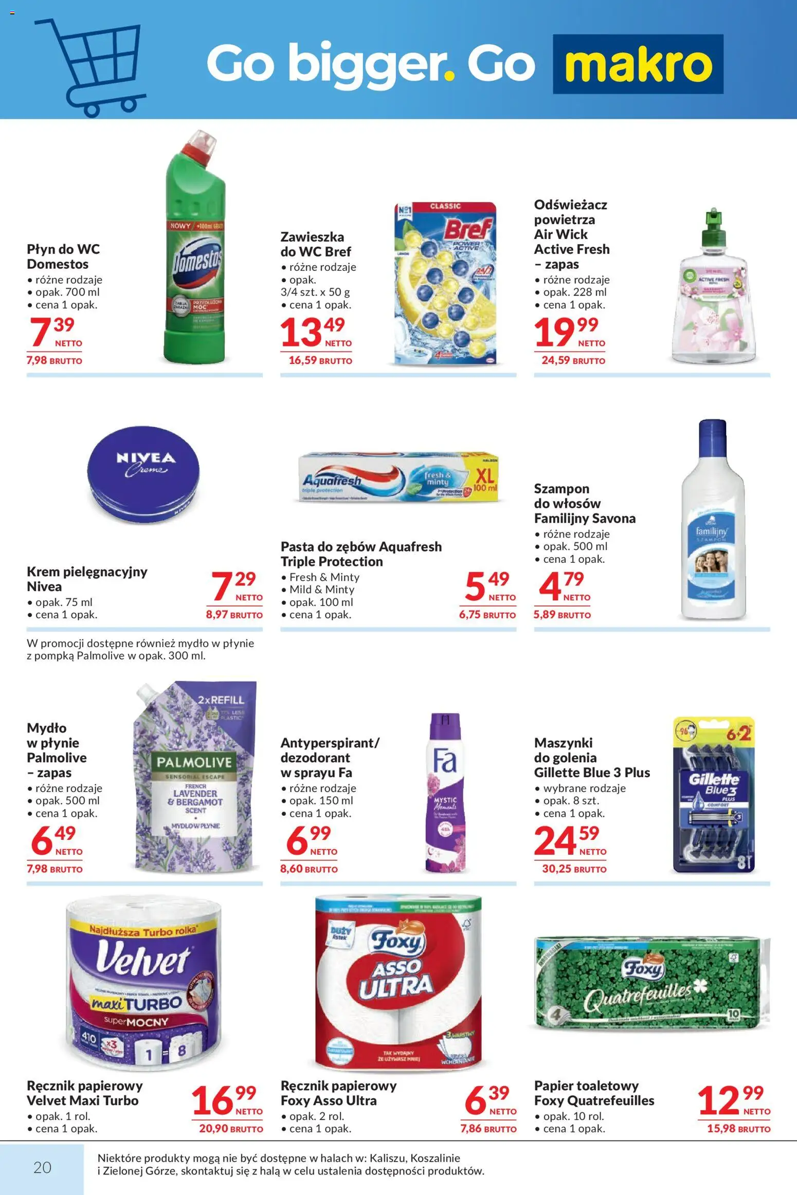 Makro gazetka od 13.10.2026 | Strona: 20 | Produkty: Air Wick, Domestos, Pasta, Mydło