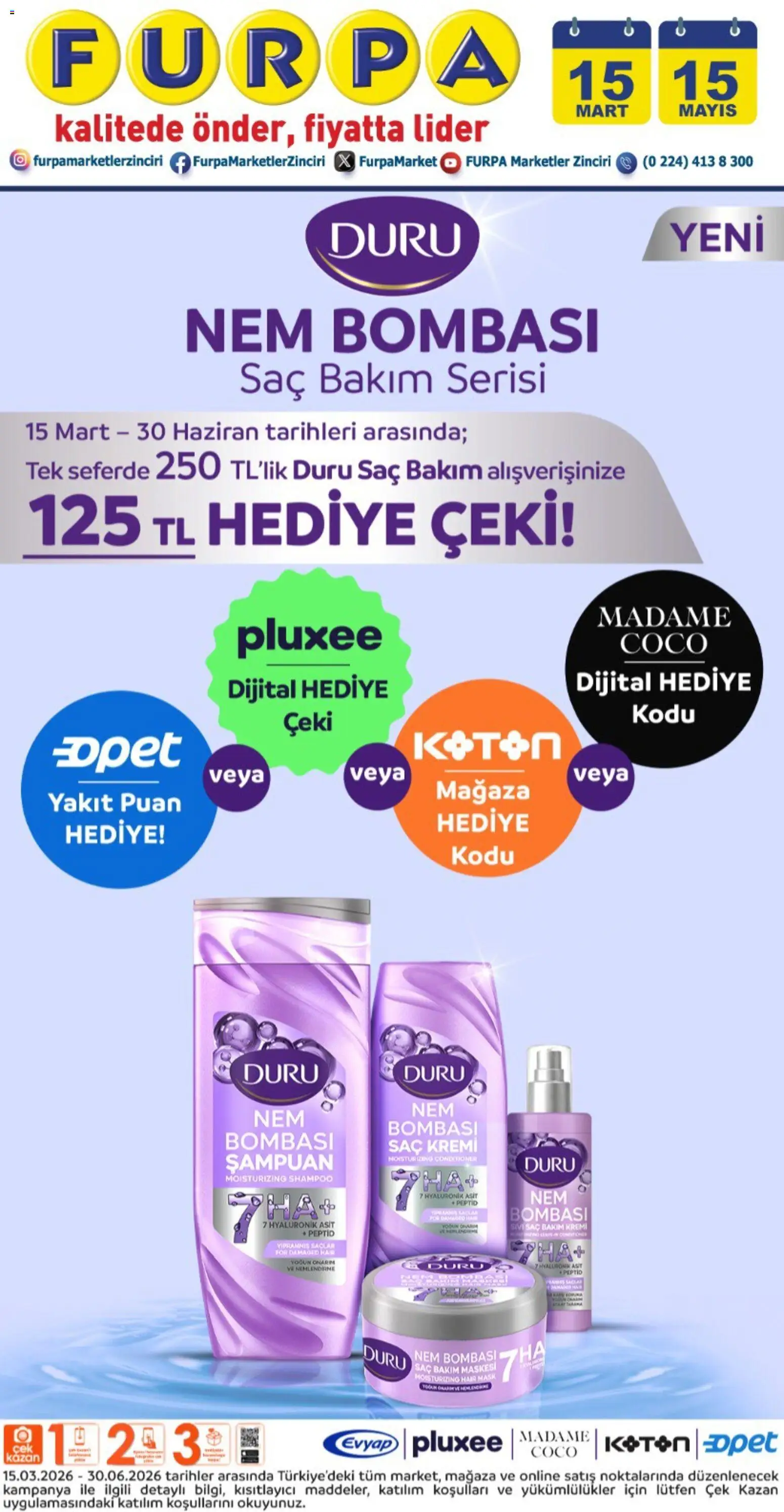 Furpa İndirim - 15.03.2026 tarihinden itibaren geçerlidir | Sayfa: 2 | Ürünler: Şampuan, Saç Kremi