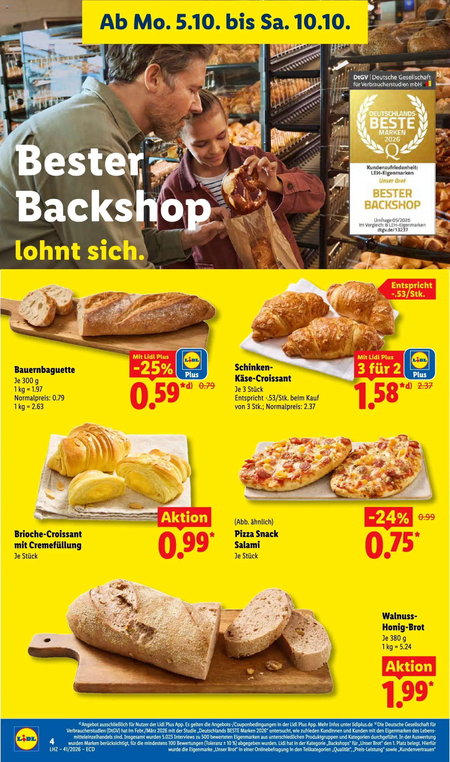 Lidl Německo leták od 05.10.2026 | Strana: 10 | Produkty: Pizza