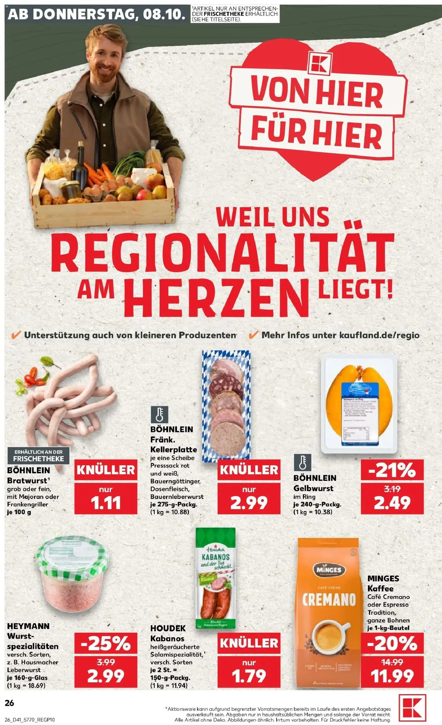 Prospekt Kaufland ab 05.10.2026 » Angebote Online zum Blättern | Seite: 36 | Produkte: Kaffee, Spezialitäten, Wurst