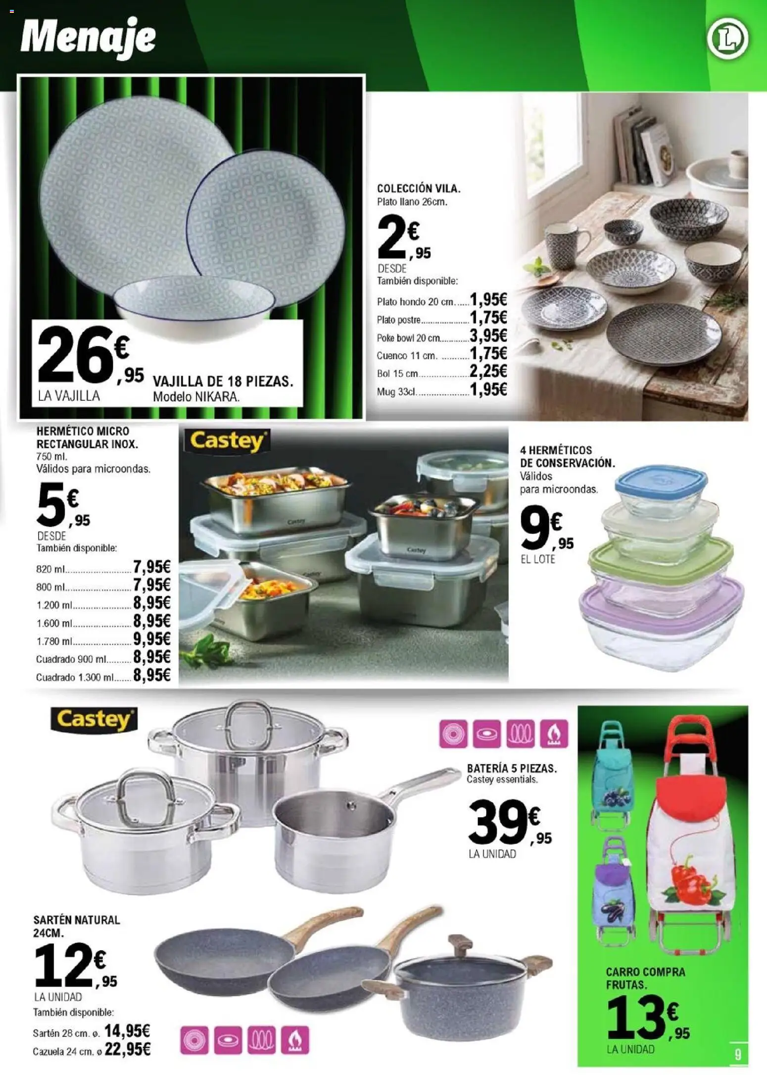 E.Leclerc folleto Salamanca │ válido desde el 09/09/2026 | Página: 9 | Productos: Postre, Vajilla, Batería