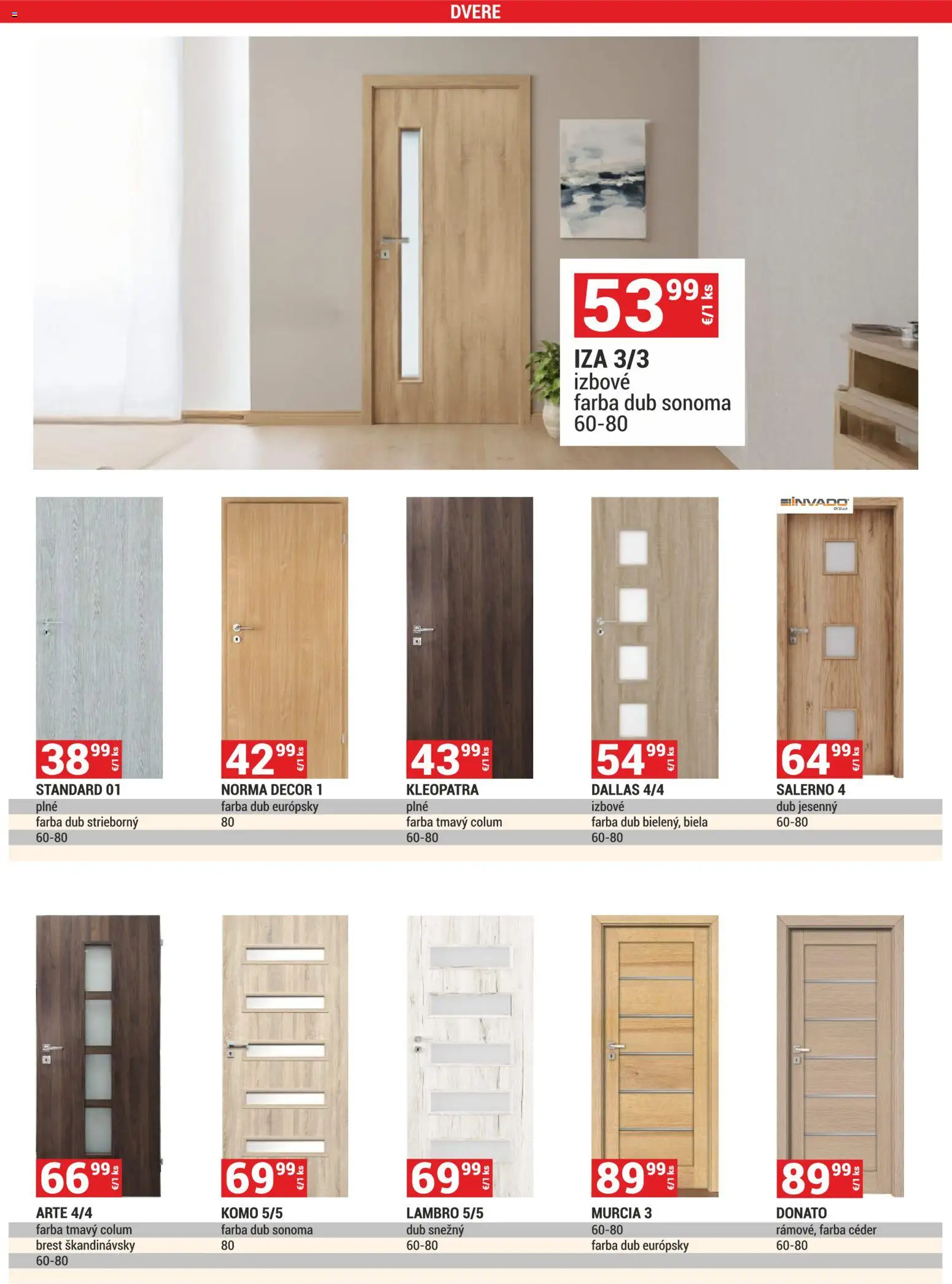 Nové Merkury Market akcie – leták je platný od 01.03.2026 | Strana: 7 | Produkty: Dvere