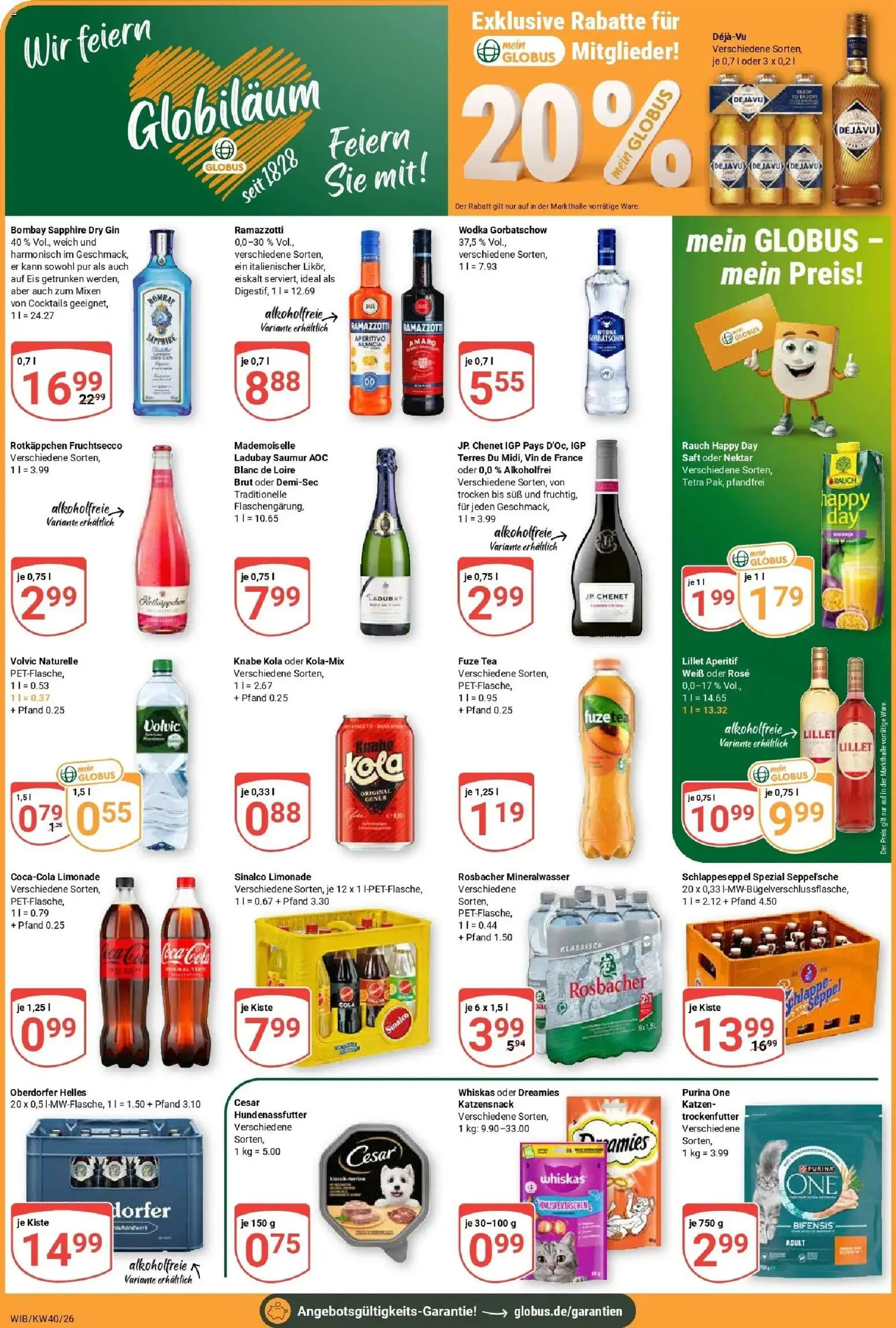 Globus Prospekt Wiesbaden-Nordenstadt (ab 28.09.2026) » Angebote online | Seite: 4 | Produkte: Coca cola, Limonade, Wodka, Whiskas