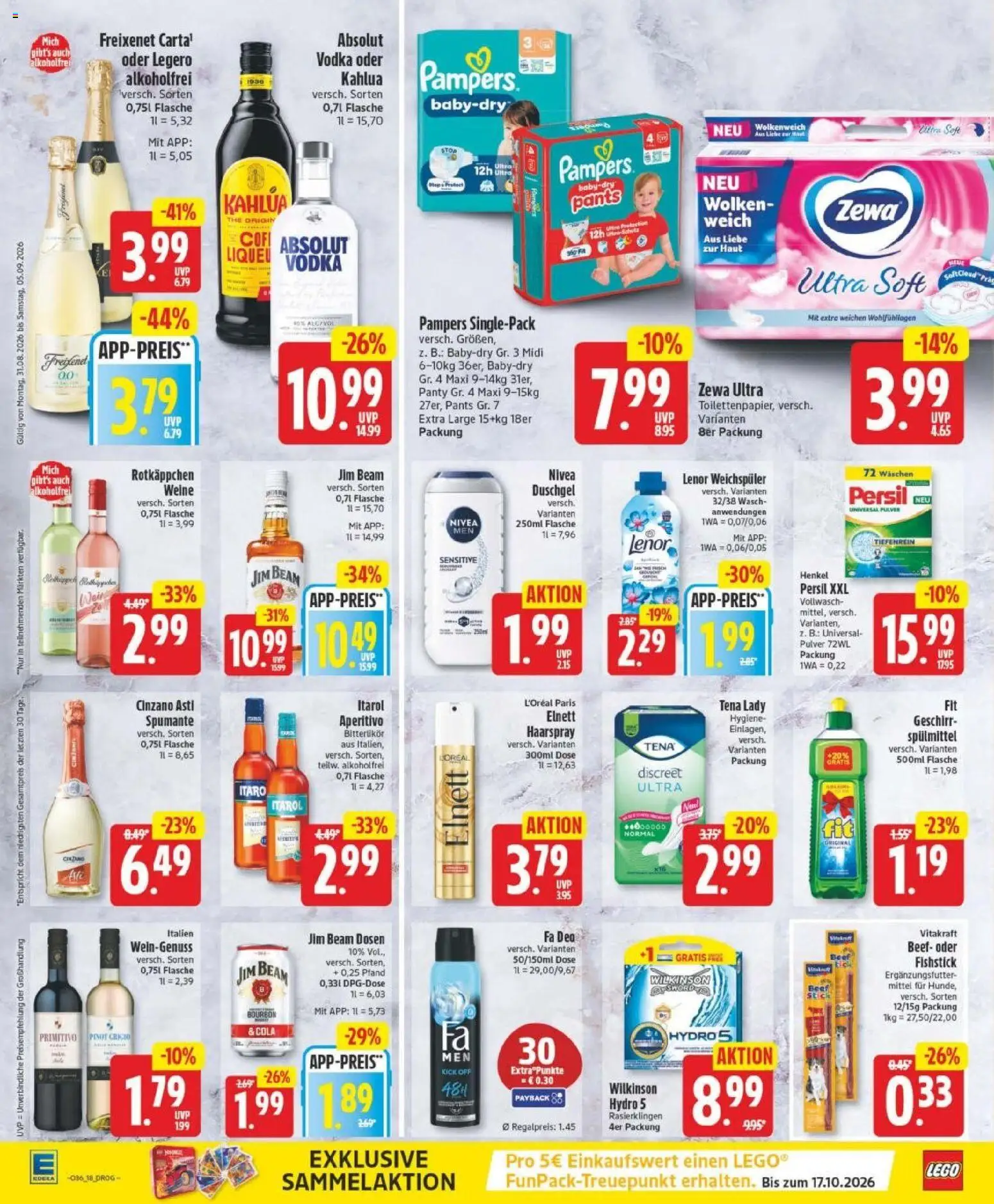 Edeka Prospekt Magdeburg – gültig ab 31.08.2026 | Seite: 20 | Produkte: Cola, Freixenet, Pampers, Vodka