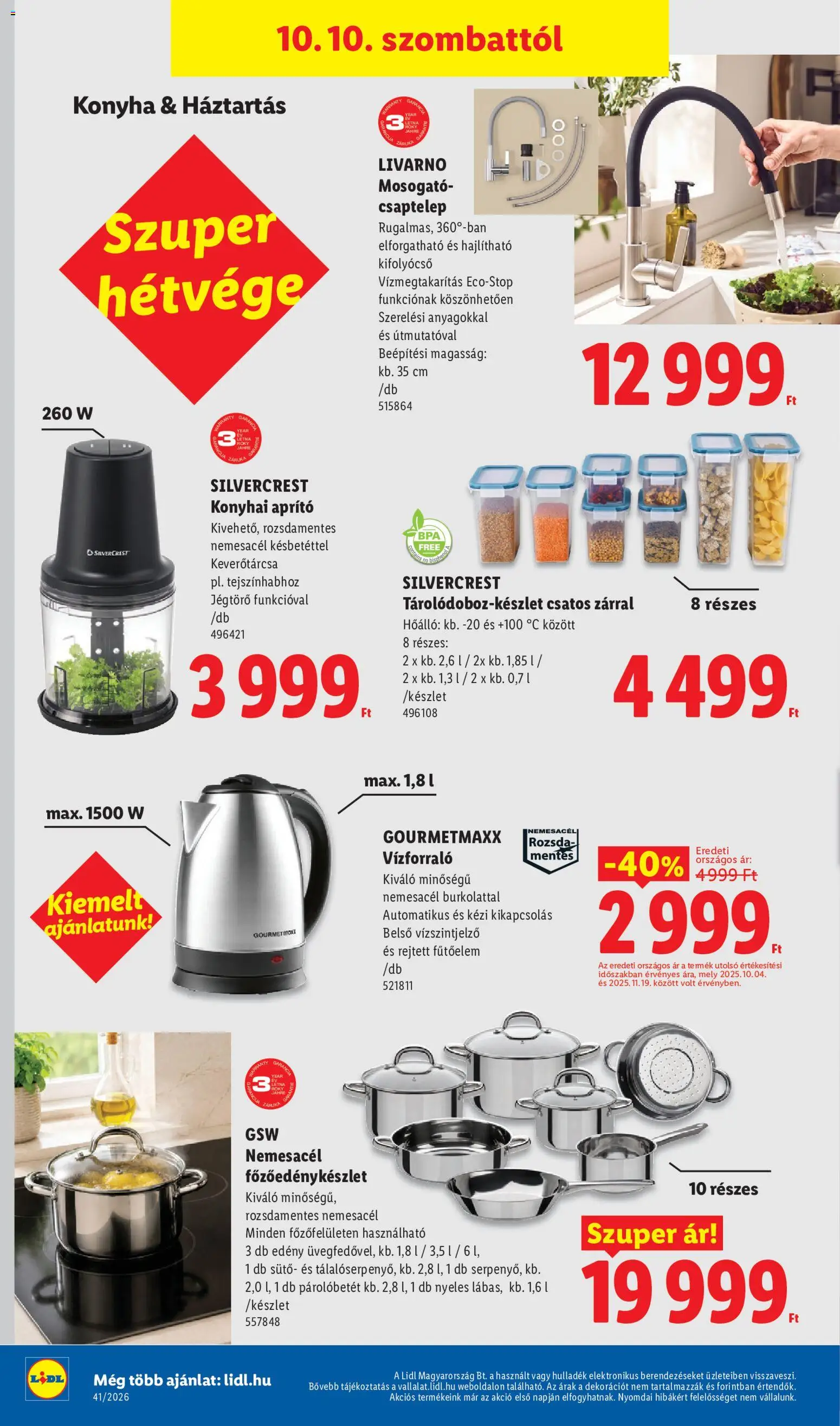 Lidl akciós ujság - amely érvényes a következő dátumtól: 2026.10.08. | Oldal: 56