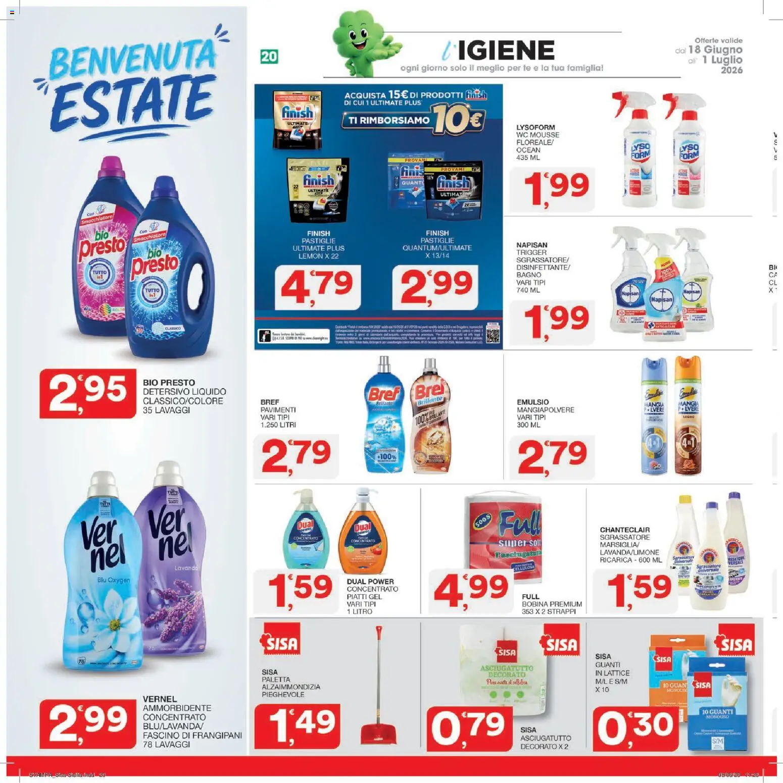 Volantino SISA del 18.06.2026 | Pagina: 20