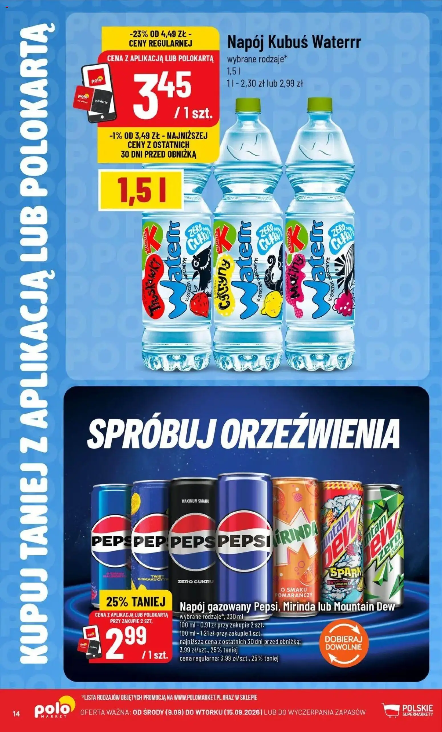 Nowa POLOmarket gazetka od jutra 09.09.2026 | Strona: 14 | Produkty: Kubuś, Por