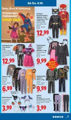 Lidl aktionen ab 08.10.2026 gültig | Seite: 19 | Produkte: Overall, Maske, Kleid