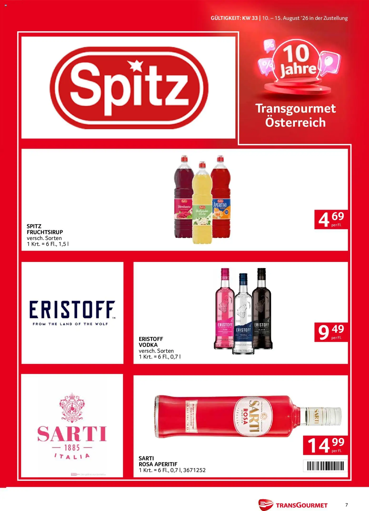 Transgourmet Zustellaktion gültig ab 10.08.2026 | Seite: 7