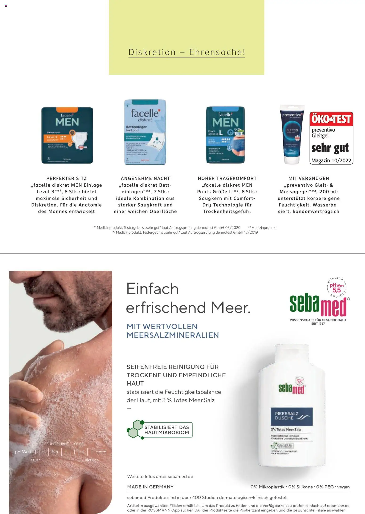 Rossmann Centaur – gültig ab 01.04.2026 | Seite: 65 | Produkte: Bett, Dusche, Seife, Salz