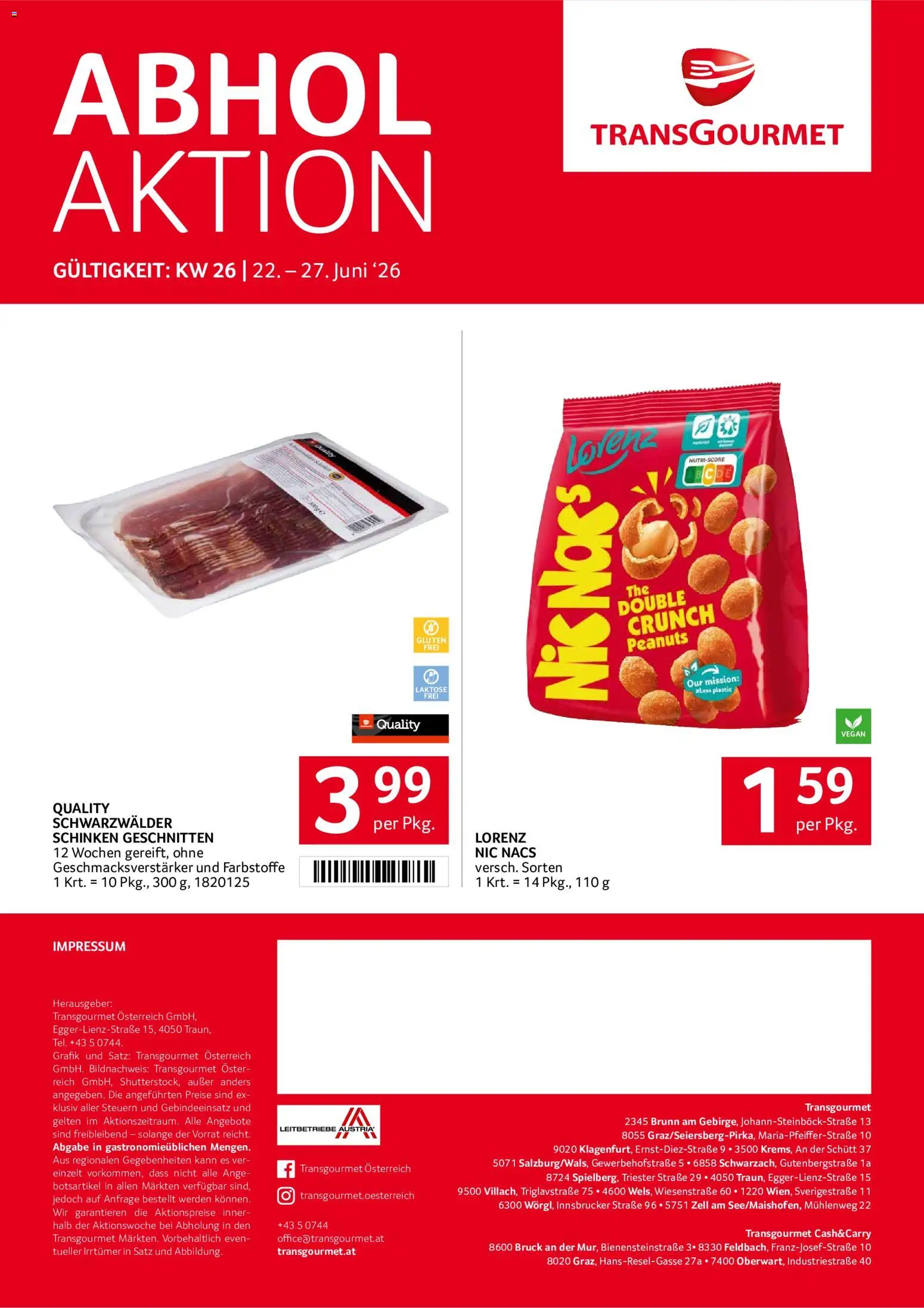 Transgourmet Flugblatt gültig ab 22.06.2026 | Seite: 31 | Produkte: Schinken
