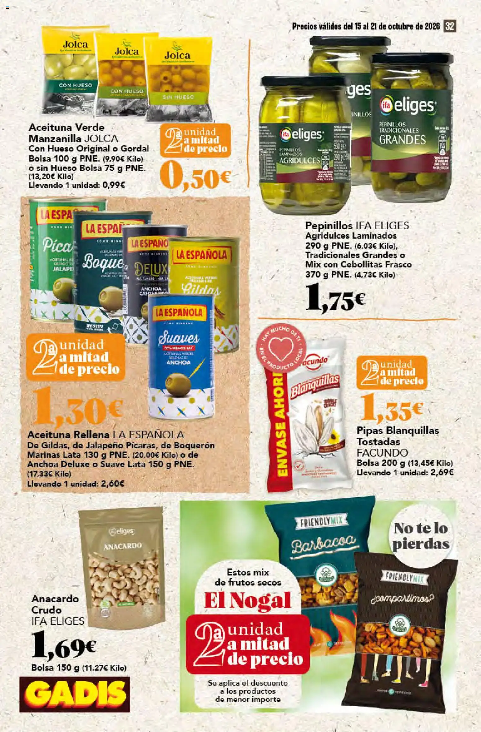 Gadis - folleto │ válido desde el 15/10/2026 | Página: 32 | Productos: Té, Bolsa, Anchoa, Sal