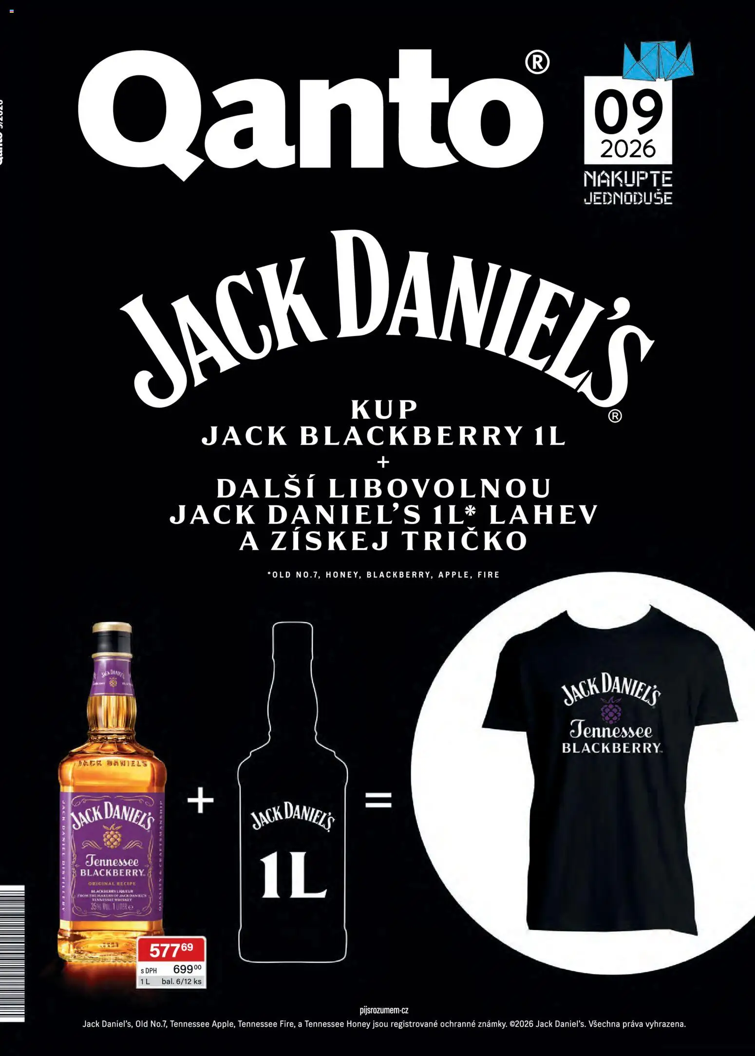 Astur & Qanto leták - Velkoobchod 09/2026 od 01.09.2026 | Strana: 1 | Produkty: Tričko, Whiskey, Jack Daniel’s, Láhev