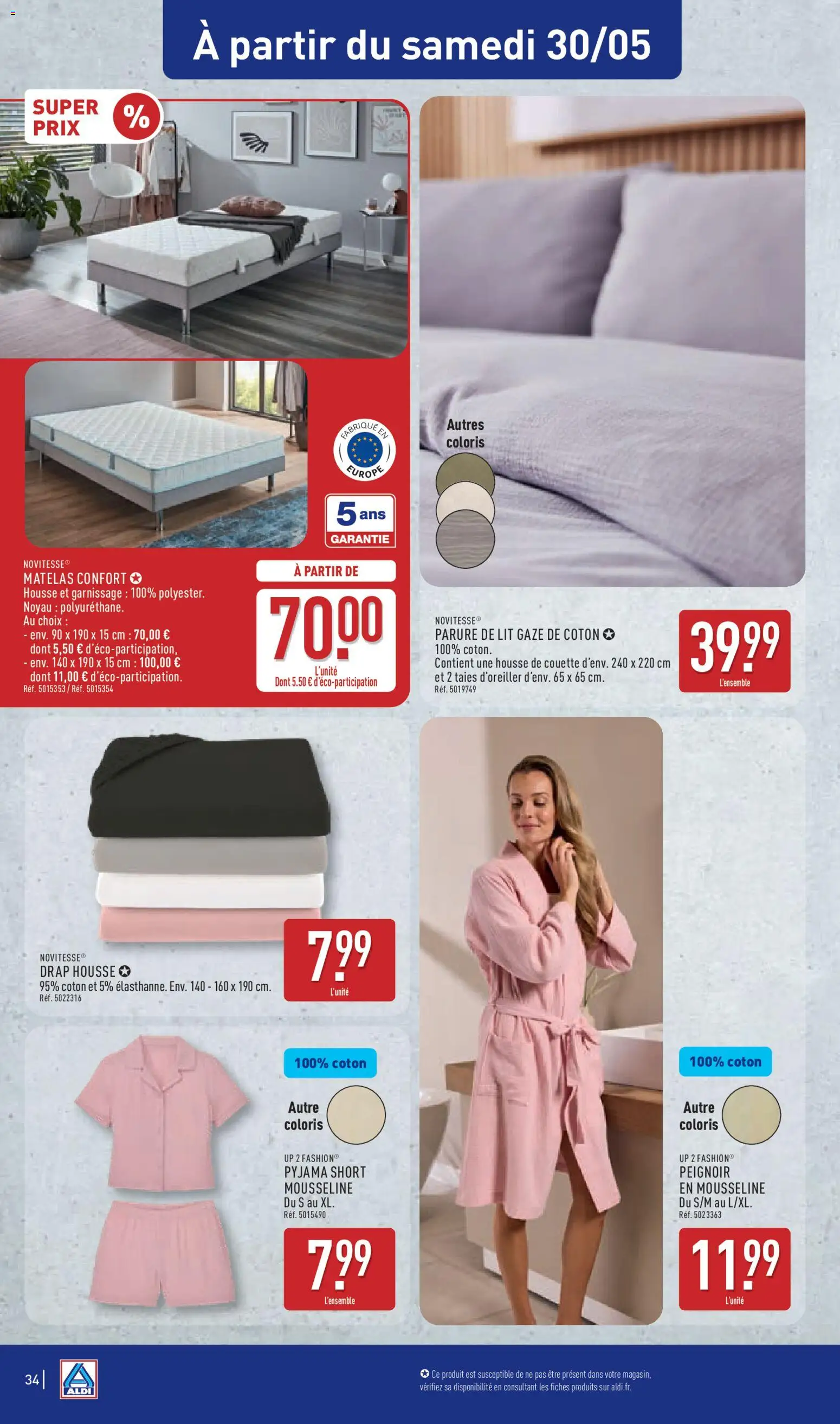 {H1} | Page: 36 | Produits: Peignoir, Parure de lit, Couette, Pyjama