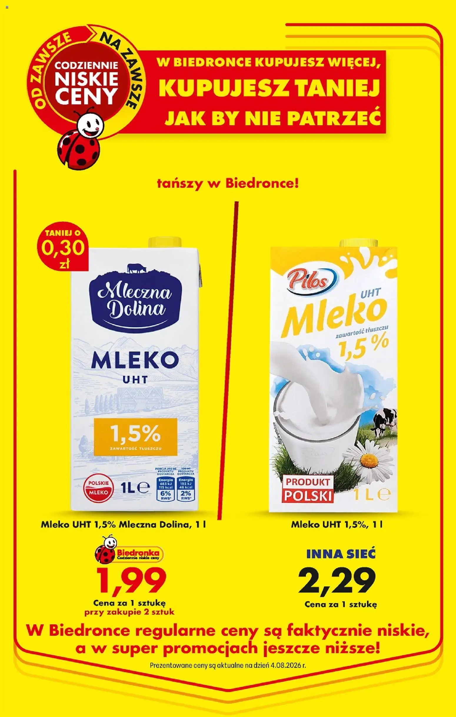 Biedronka gazetka od czwartku od 06.08.2026 | Strona: 20 | Produkty: Mleko