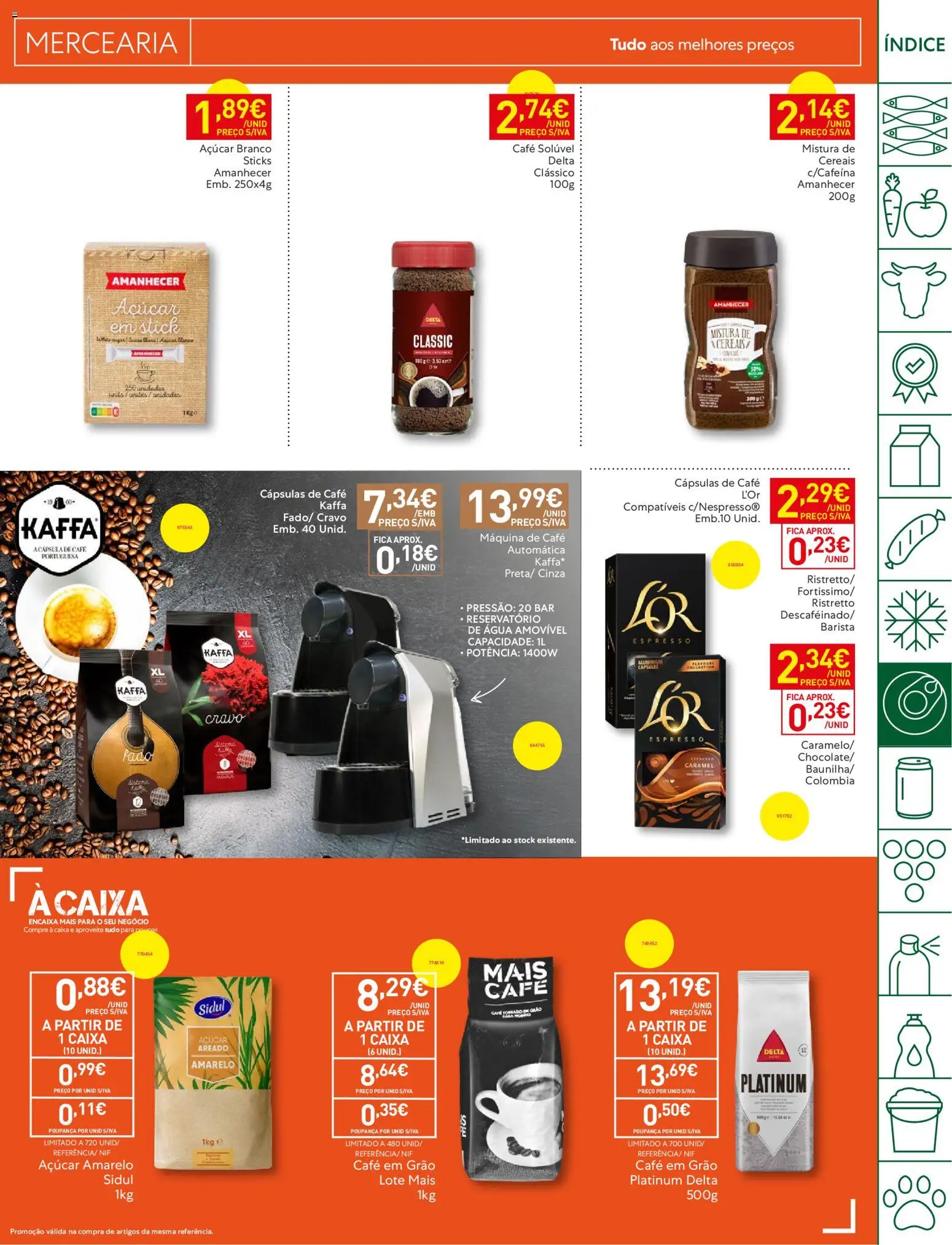 Recheio folheto │ válido de 21/07/2026 | Página: 19 | Produtos: Máquina de café, Café, Açúcar, Cereais
