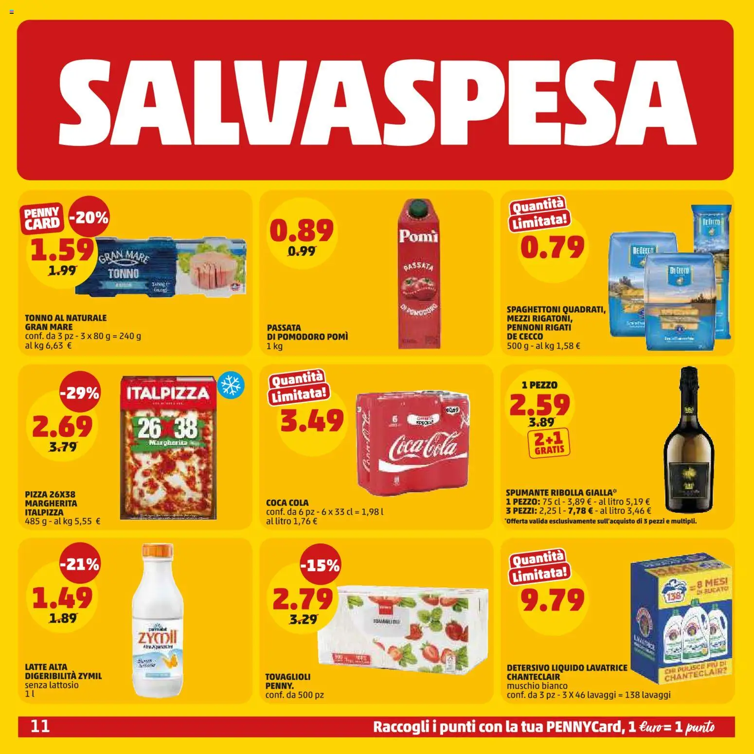 Volantino PENNY del 24/09/2026 | Pagina: 11 | Prodotti: Pizza, Detergente, Pomodoro, Tonno al naturale
