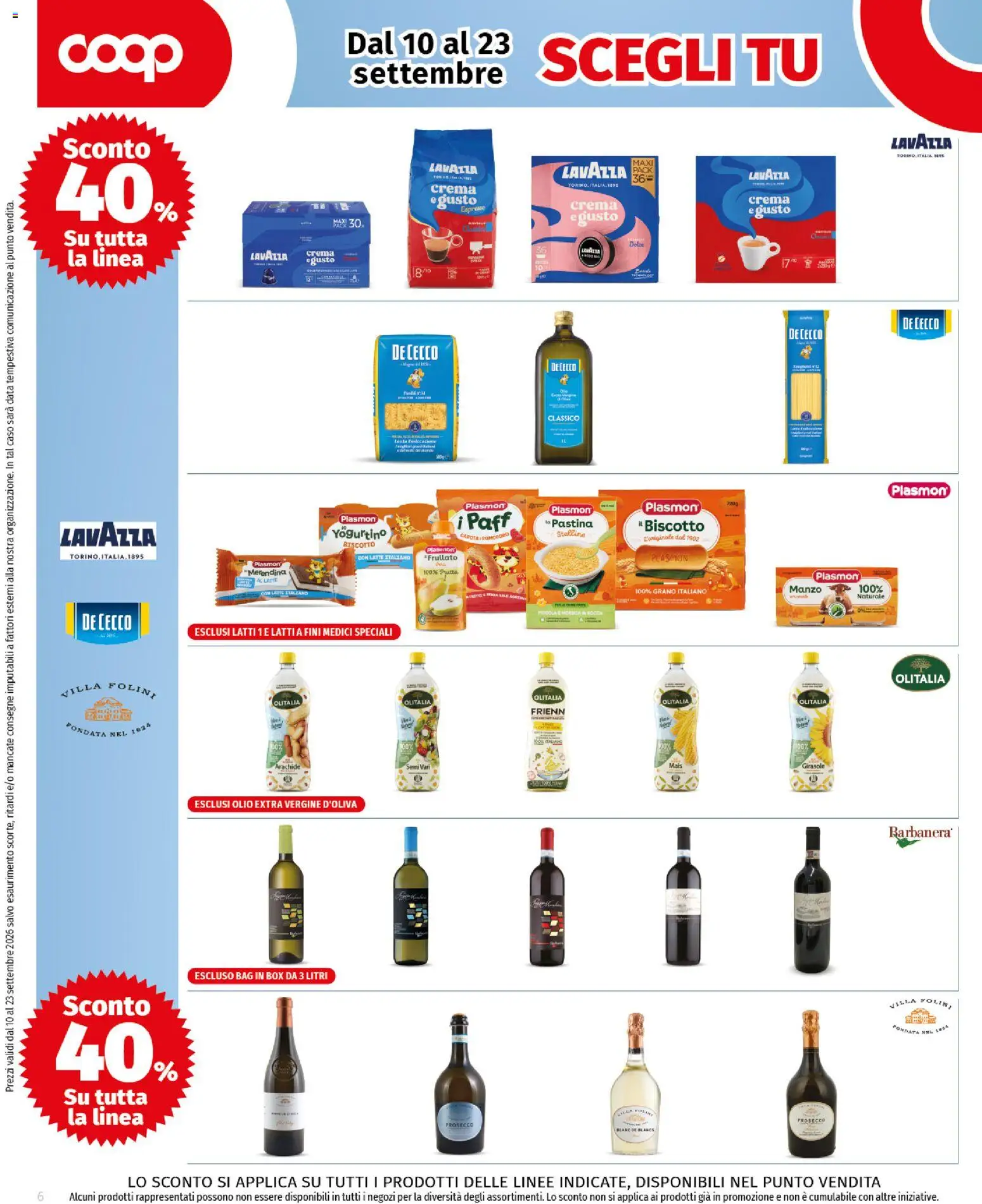 Volantino COOP del 10/09/2026 | Pagina: 6 | Prodotti: Carota, Prosecco, Data, Lavazza