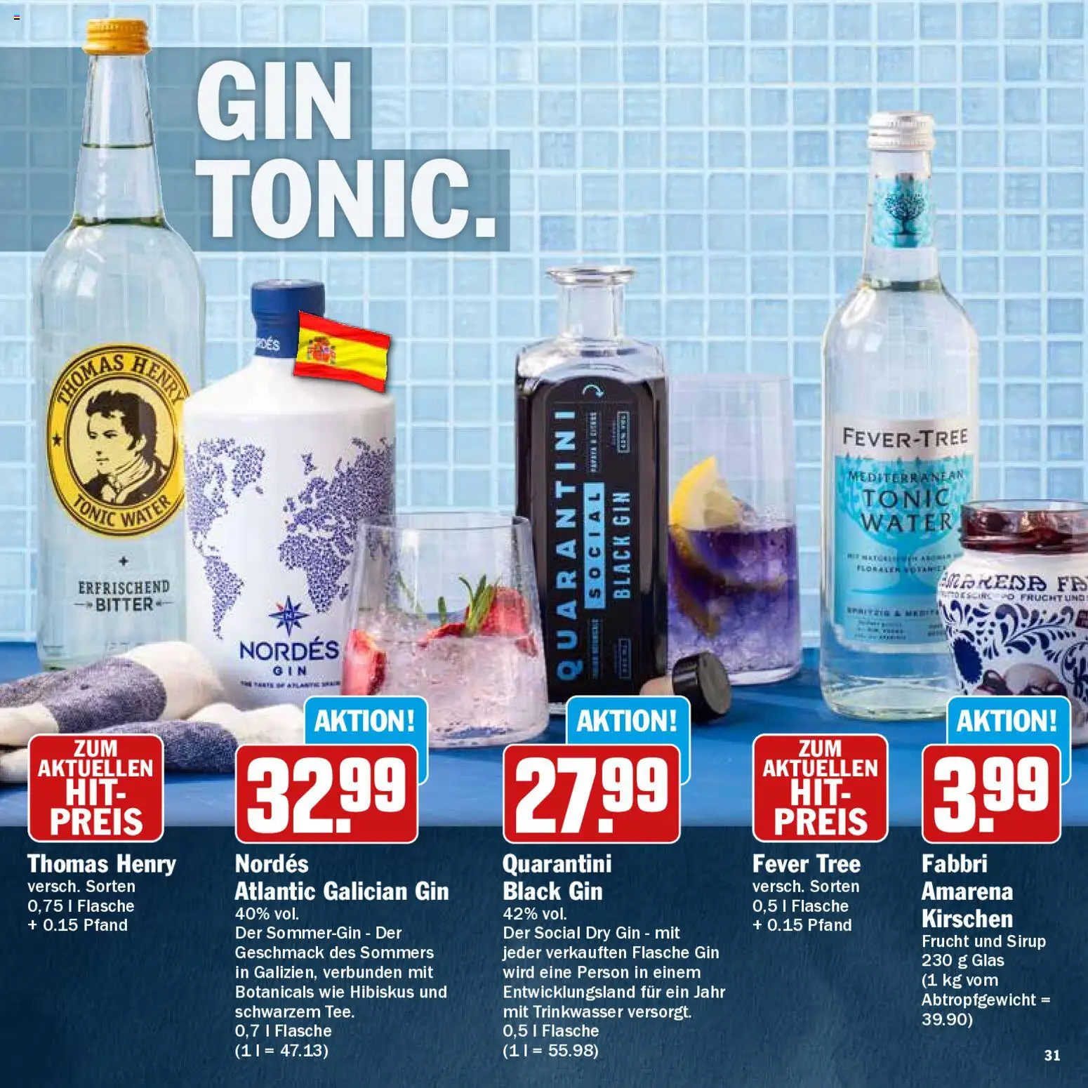 HIT Grillbroschüre – gültig ab 10.08.2026 | Seite: 31 | Produkte: Sirup, Kirschen, Gin