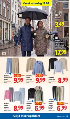ESMARA, Dames, velours, jogging-, broek, Maten: S t/m L - Voorbeeld van een folder van Lidl, geldig van 14-09-2026 | Pagina: 40