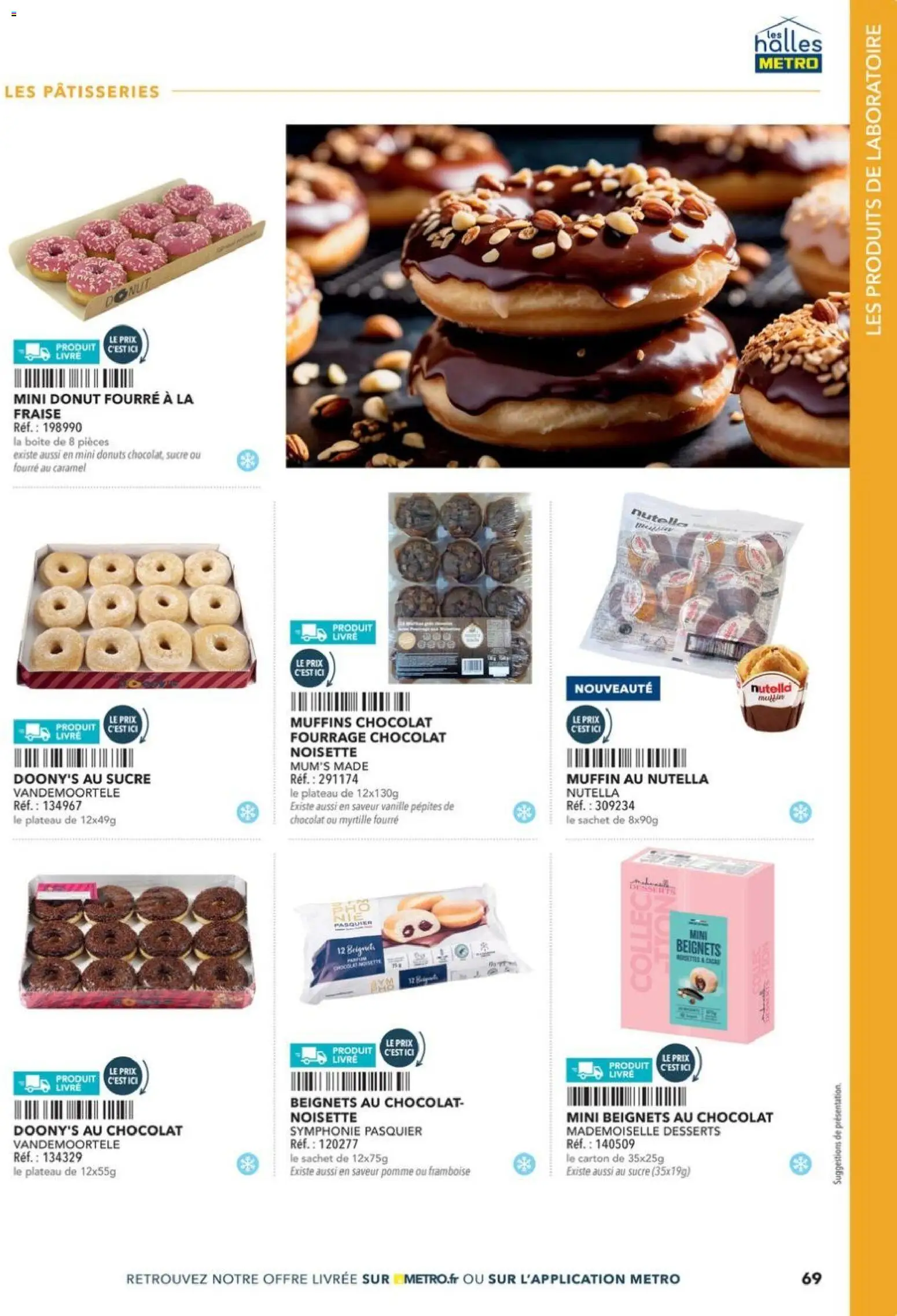 {H1} | Page: 69 | Produits: Donut, Noisette, Pomme, Livre