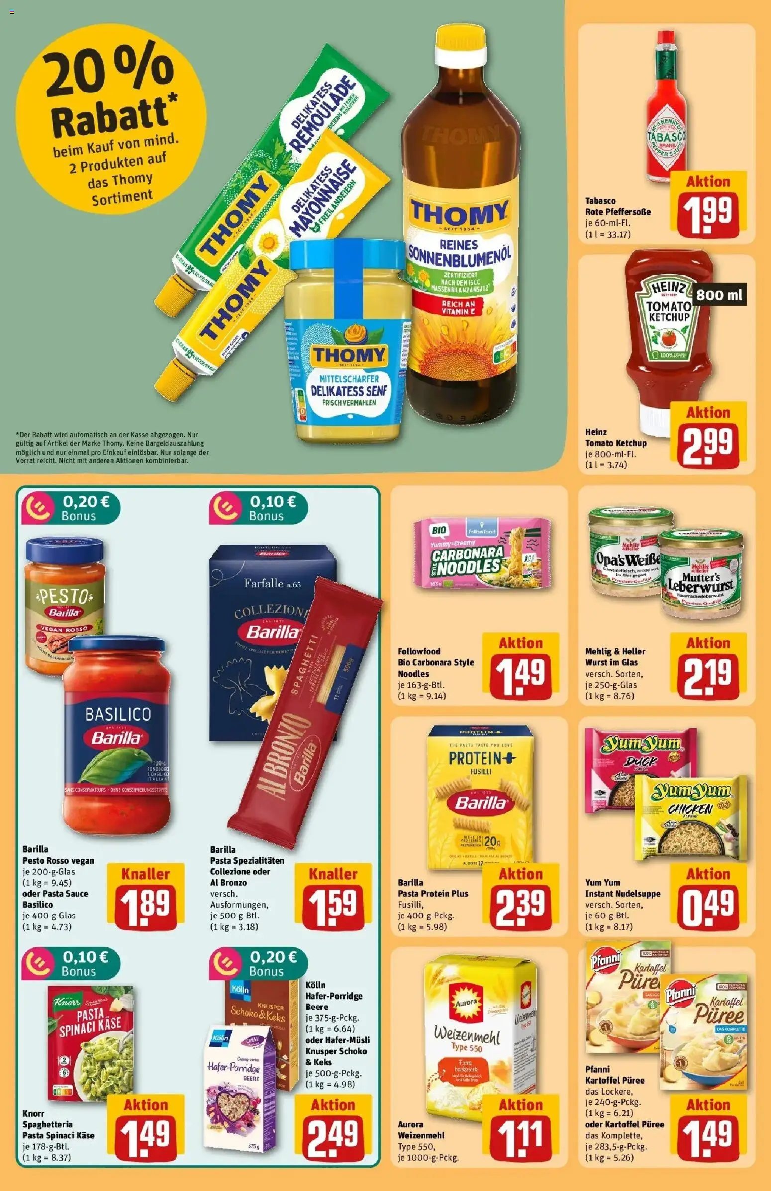 REWE Prospekt ab 26.10.2026 zum Blättern » Angebote | Seite: 20 | Produkte: Käse, Barilla, Balsamico, Ketchup
