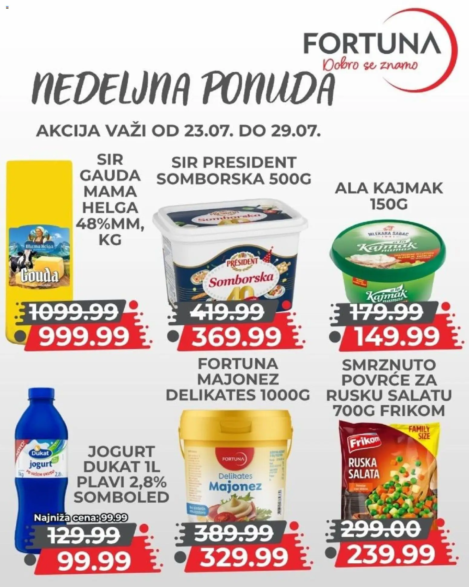 Fortuna Market katalog - važi od 23.07.2026 | Strana: 5 | Proizvode: Salata, Sir, Jogurt, Kajmak