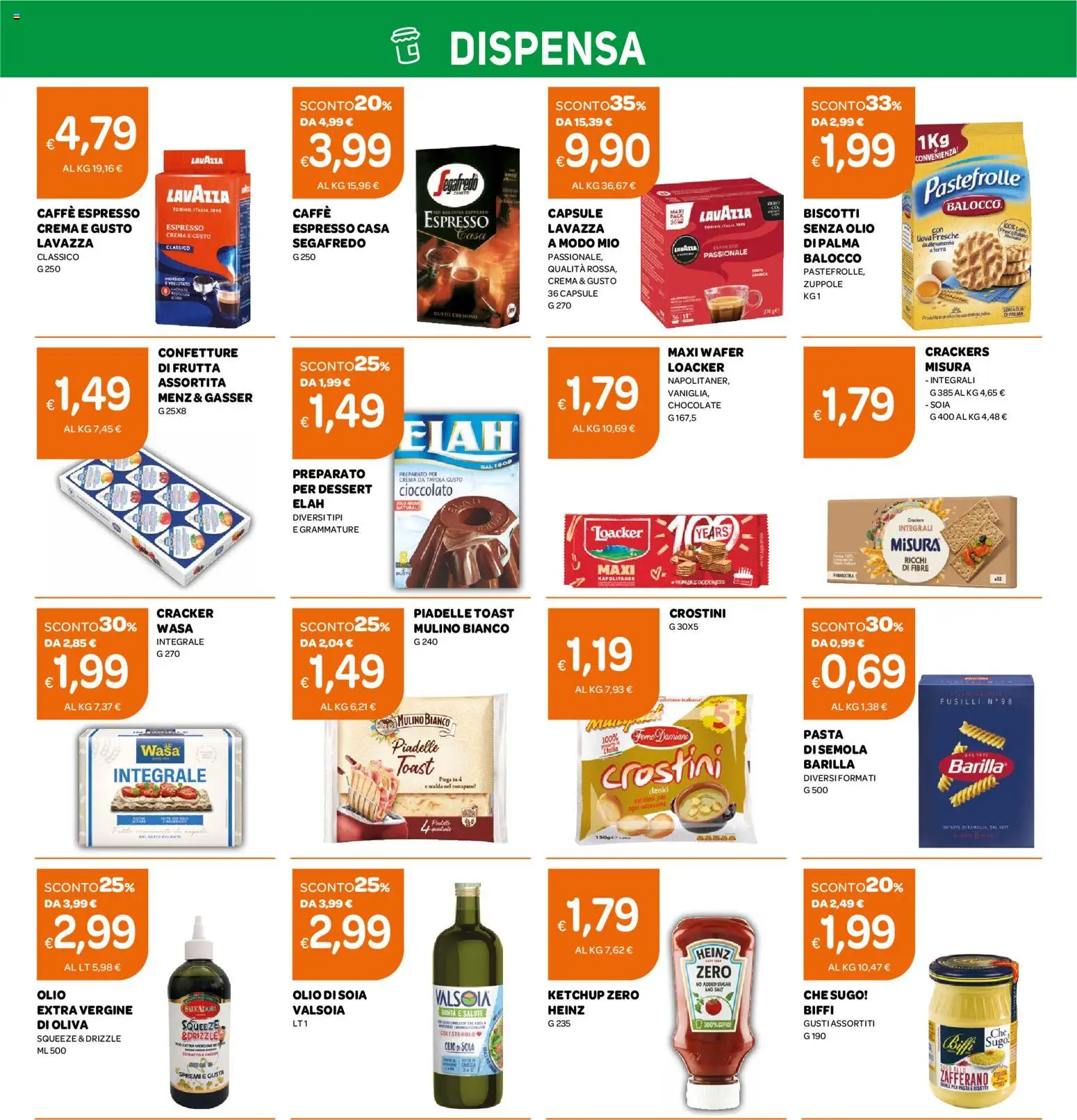 Volantino Ekom del 28/07/2026 | Pagina: 2 | Prodotti: Crema, Crackers, Crostini, Terra