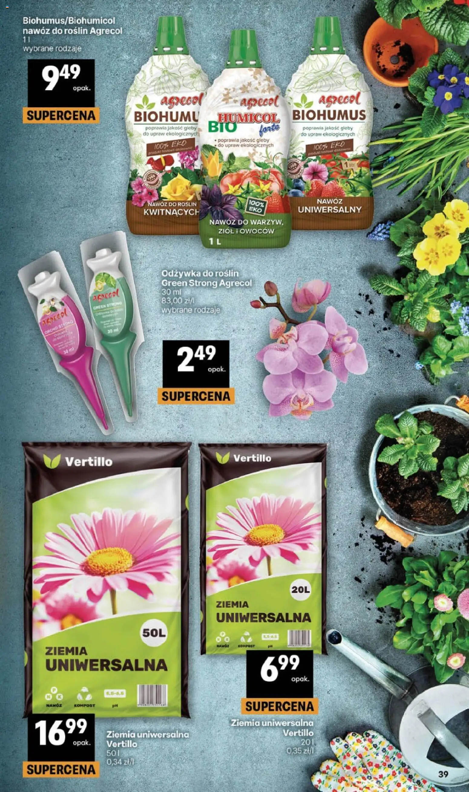 Delikatesy Centrum gazetka - Sklepy Własne od 07.05.2026 | Strona: 39 | Produkty: Ziemia uniwersalna, Ziemia, Odżywka