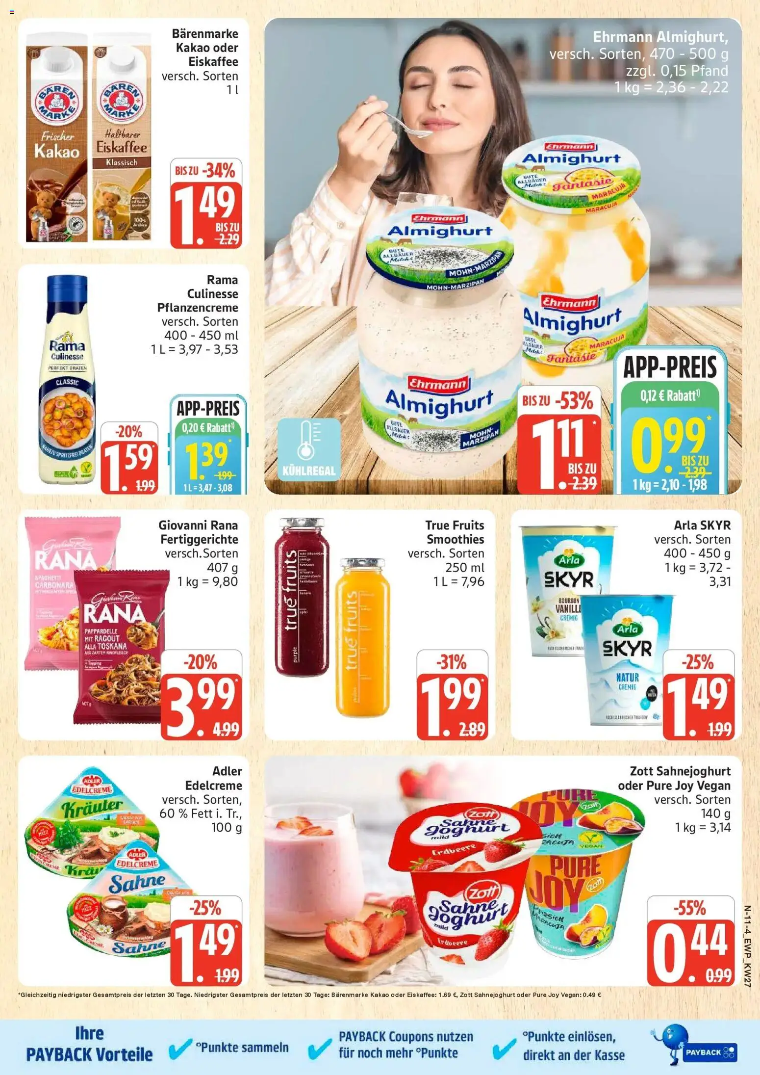 Edeka - EDEKA: Wochenangebote – gültig ab 28.06.2026 | Seite: 11 | Produkte: Rama, Skyr, Bourbon, Sahne