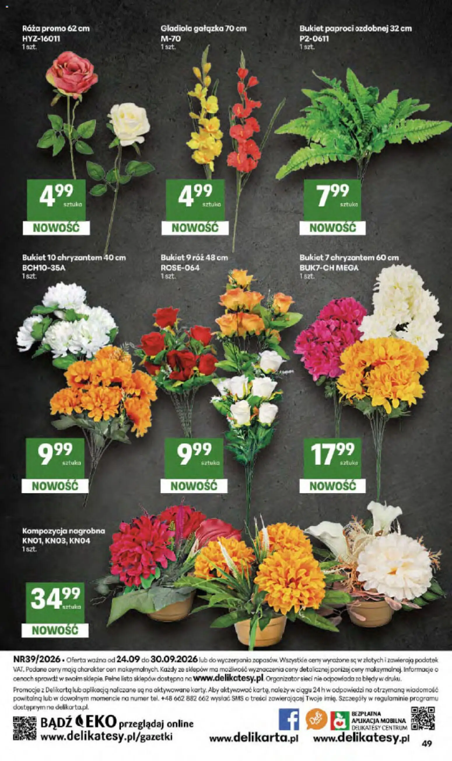 Delikatesy Centrum gazetka - Sklepy Własne od 24.09.2026 | Strona: 49 | Produkty: Delikatesy, Róż