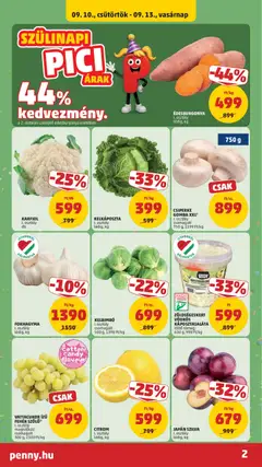 FOKHAGYMA, I. osztály, lédig, kg - amely érvényes a következő dátumtól: 2026.09.10. | Oldal: 2