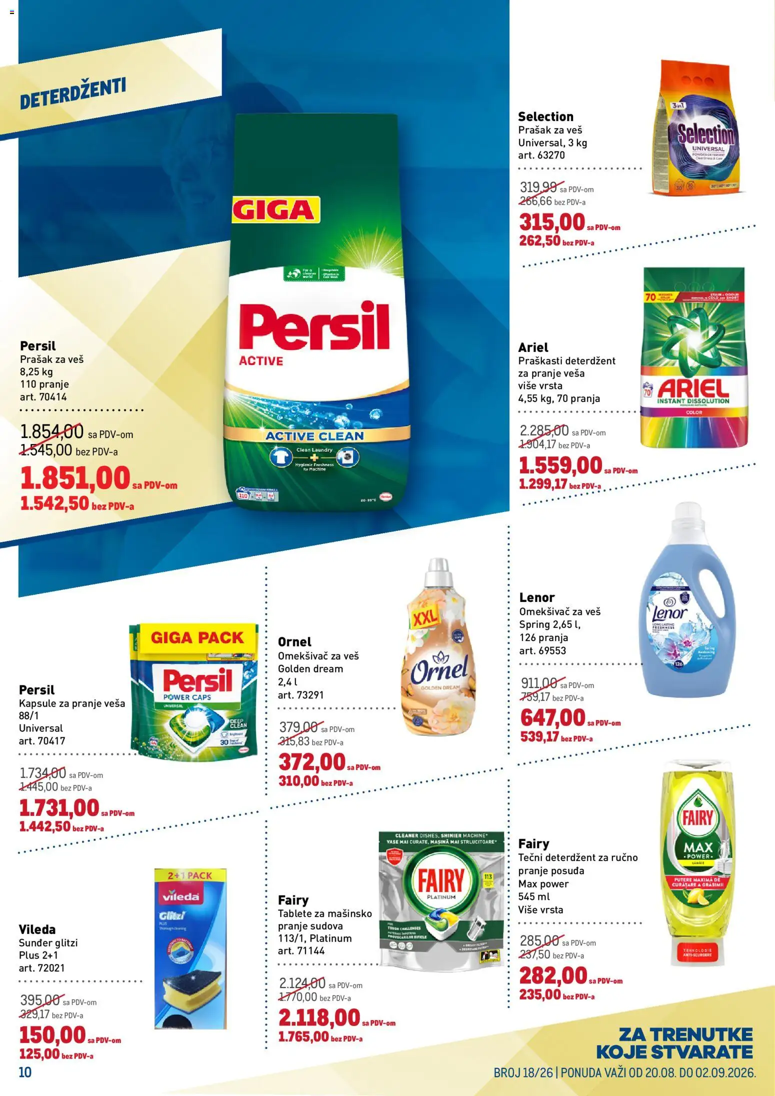 Metro katalog - važi od 20.08.2026 | Strana: 10 | Proizvode: Tečni deterdžent, Ariel, Kapsule za pranje veša, Persil