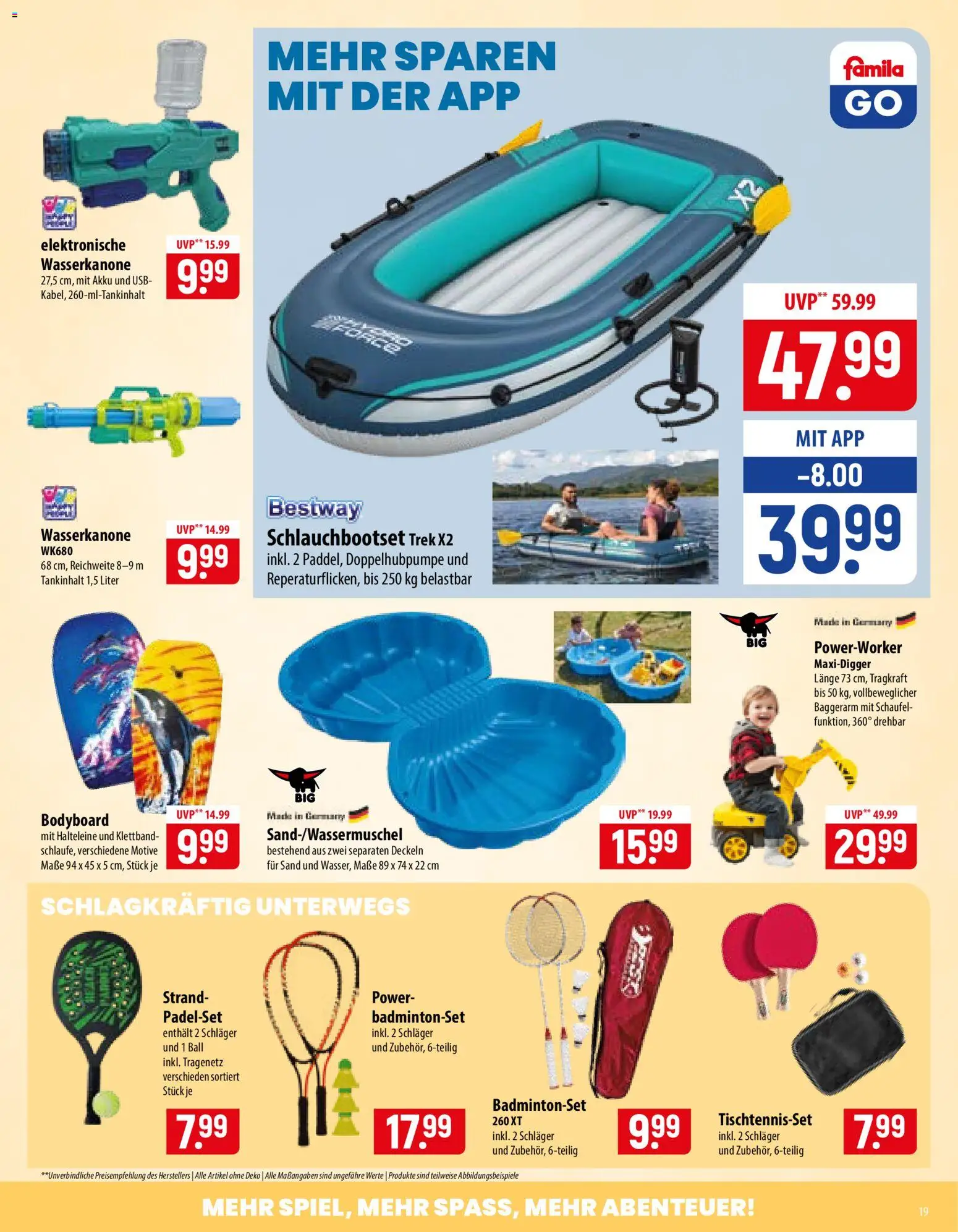 Famila Prospekt – gültig ab 22.06.2026 | Seite: 19 | Produkte: USB, Badmintonset