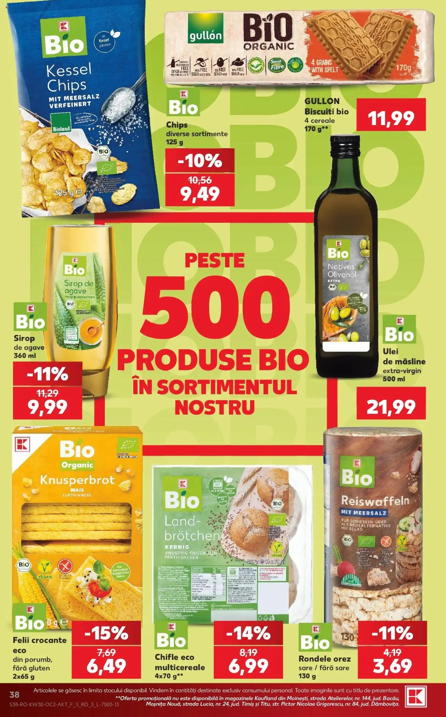 Noul catalog Kaufland – valabil de la 22.07.2026 | Pagină: 38 | Produse: Bio, Orez, Cereale, Sare
