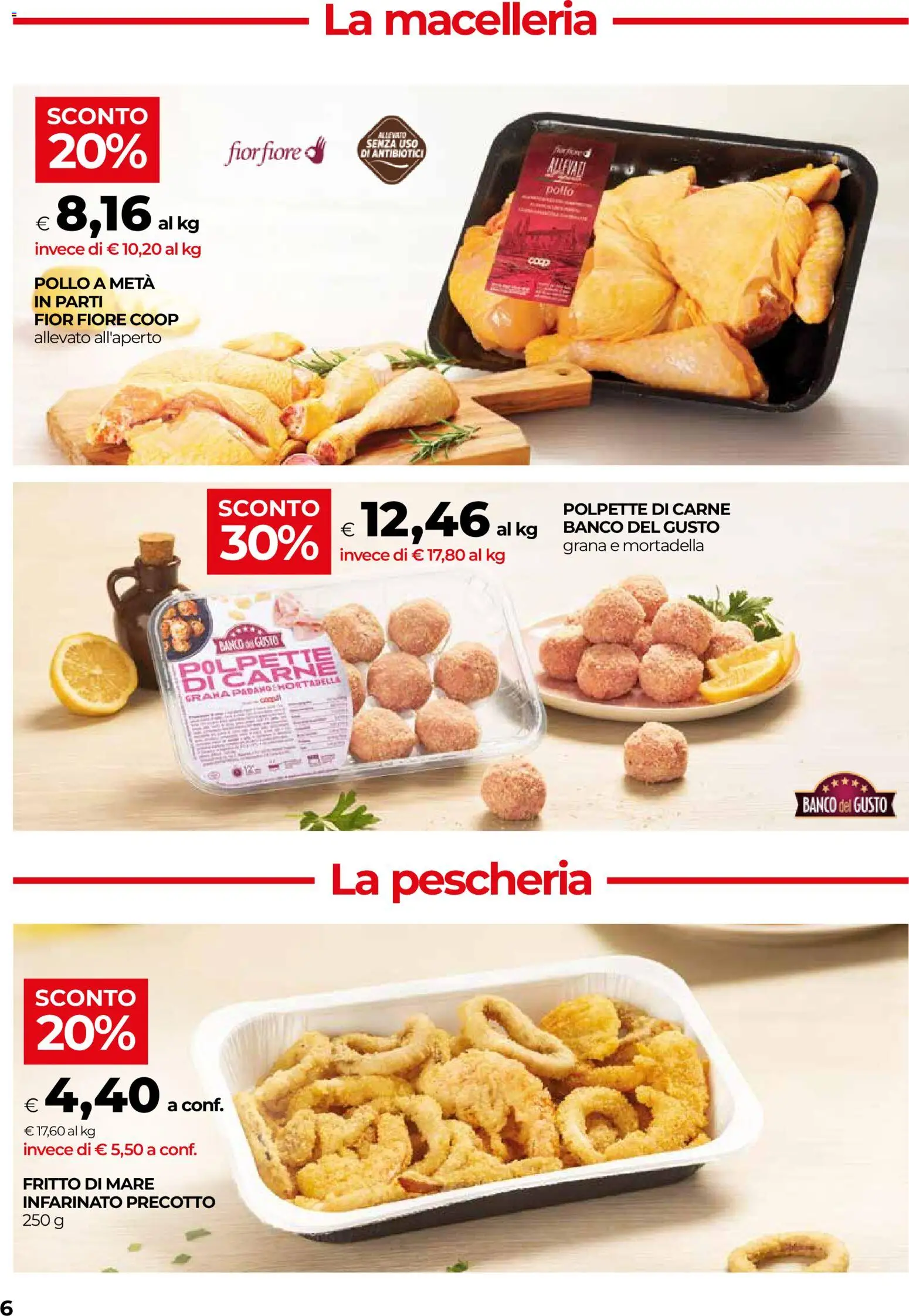 Volantino COOP del 17/09/2026 | Pagina: 6 | Prodotti: Pollo, Mortadella, Carne, Polpette