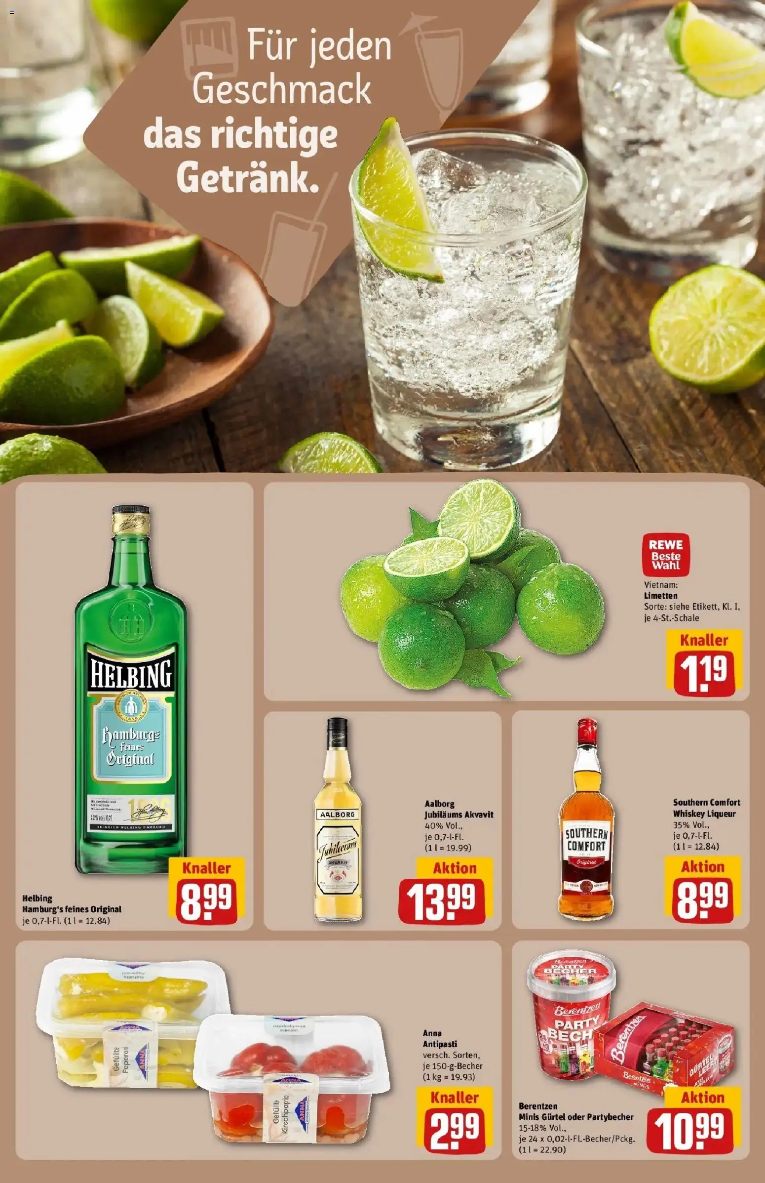 Rewe Prospekt Buxtehude – gültig ab 17.05.2026 | Seite: 23 | Produkte: Limetten, Southern comfort, Gürtel, Whiskey