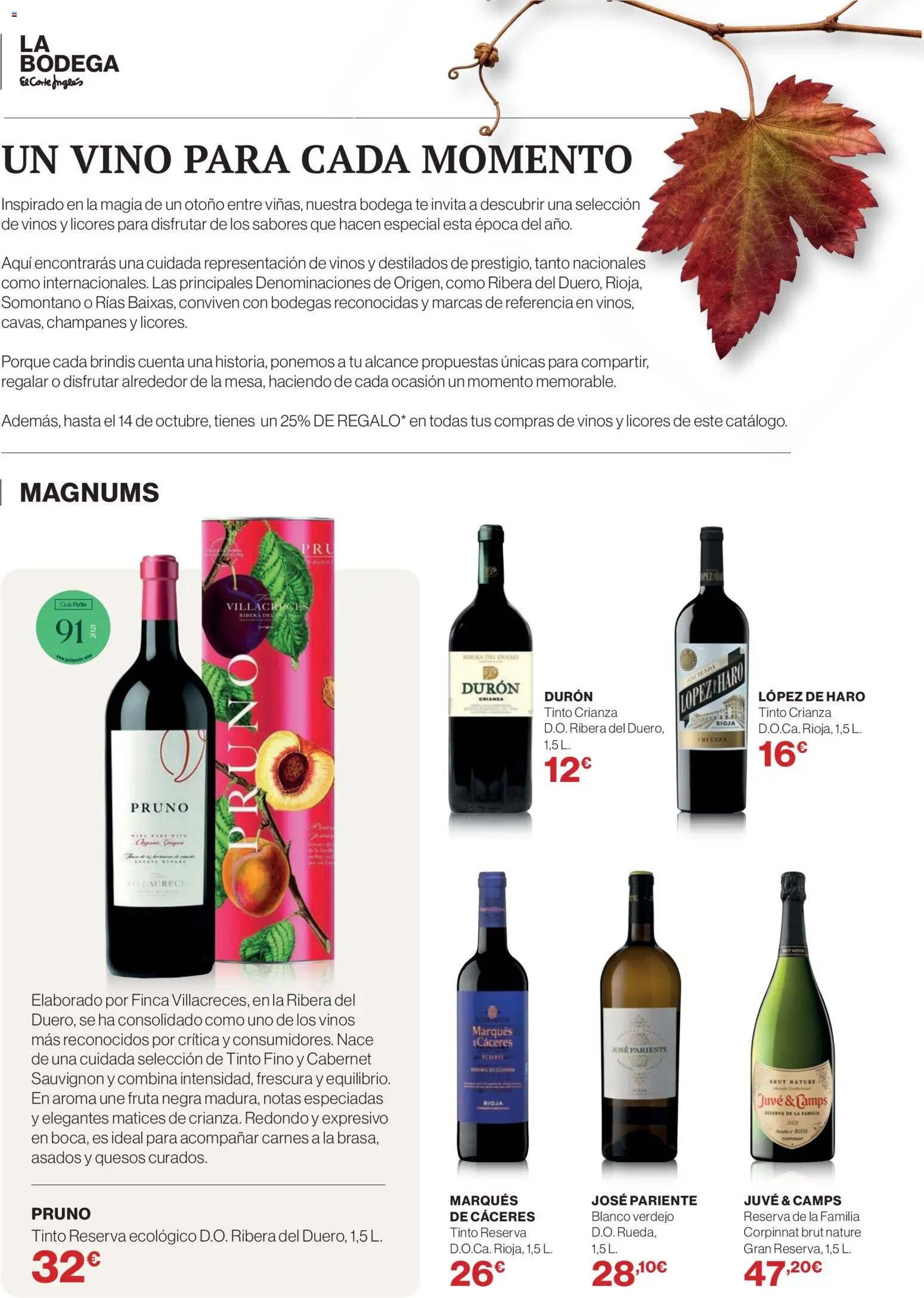 El Corte Inglés Bodega │ válido desde el 01/10/2026 | Página: 2 | Productos: Fruta, Vino, Té