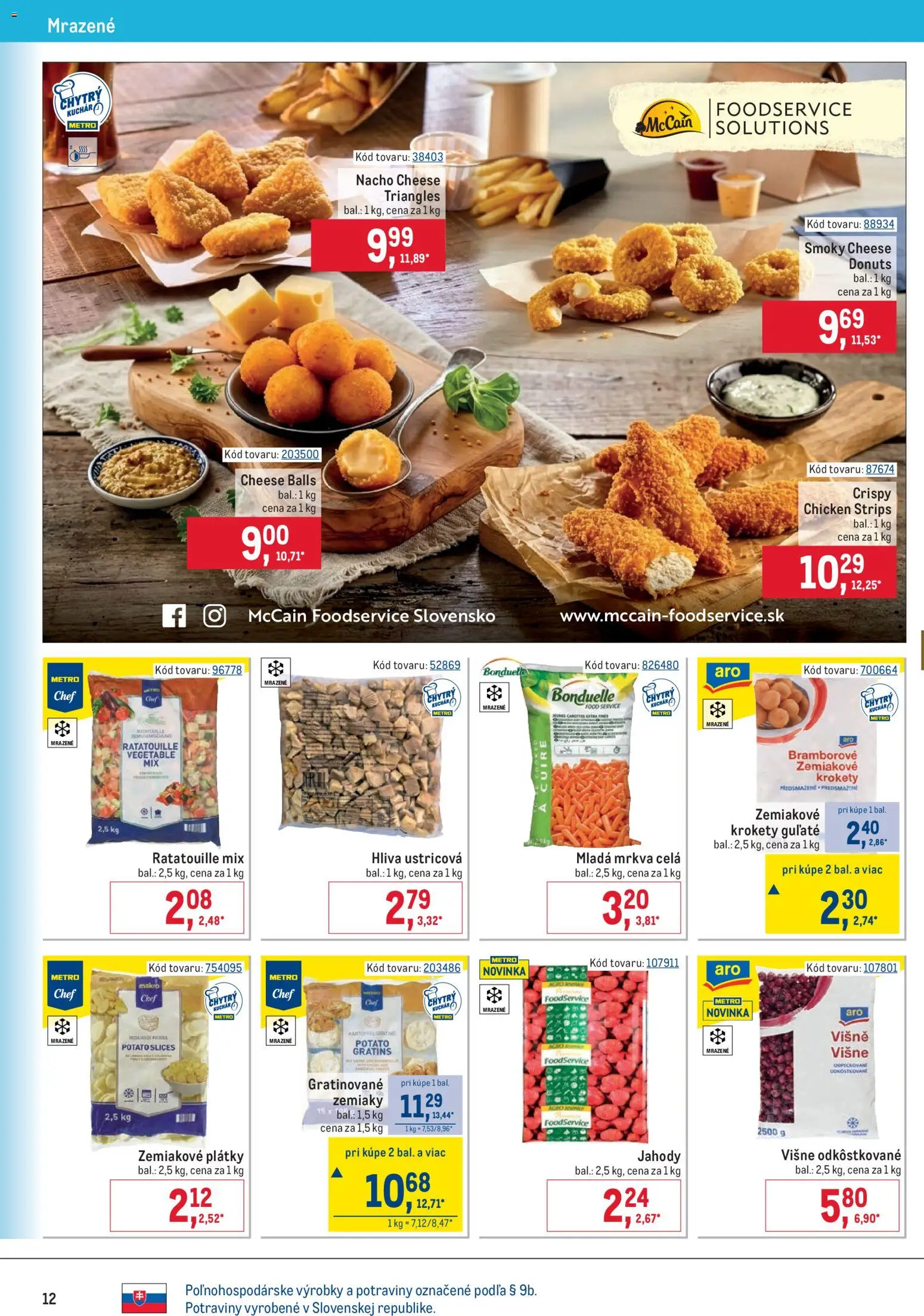 Nové Metro akcie – leták je platný od 17.06.2026 | Strana: 12 | Produkty: Jahody, Mrkva, Zemiaky, Višne
