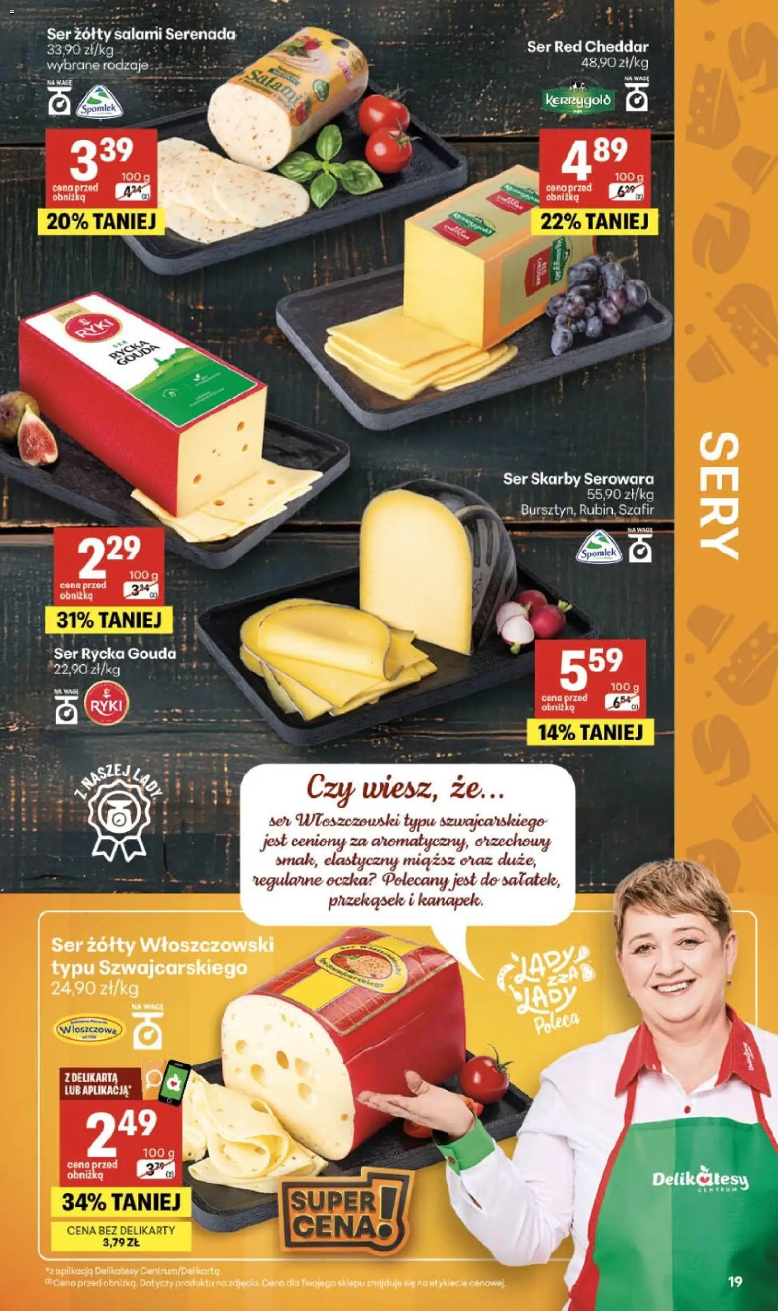 Delikatesy Centrum gazetka od 21.05.2026 | Strona: 19 | Produkty: Delikatesy, Sery, Salami, Cheddar