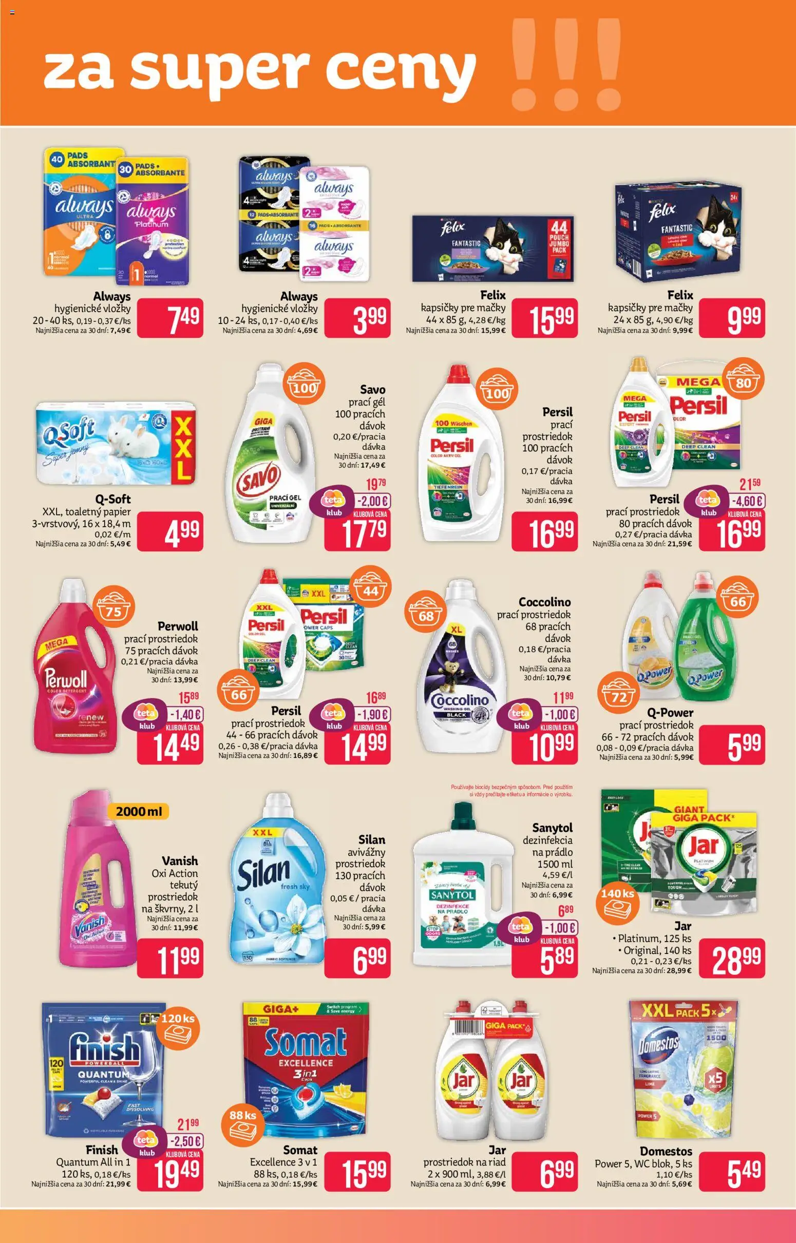 Nové Teta drogerie akcie – leták je platný od 08.06.2026 | Strana: 3 | Produkty: Perwoll, Wc, Sanytol, Toaletný papier